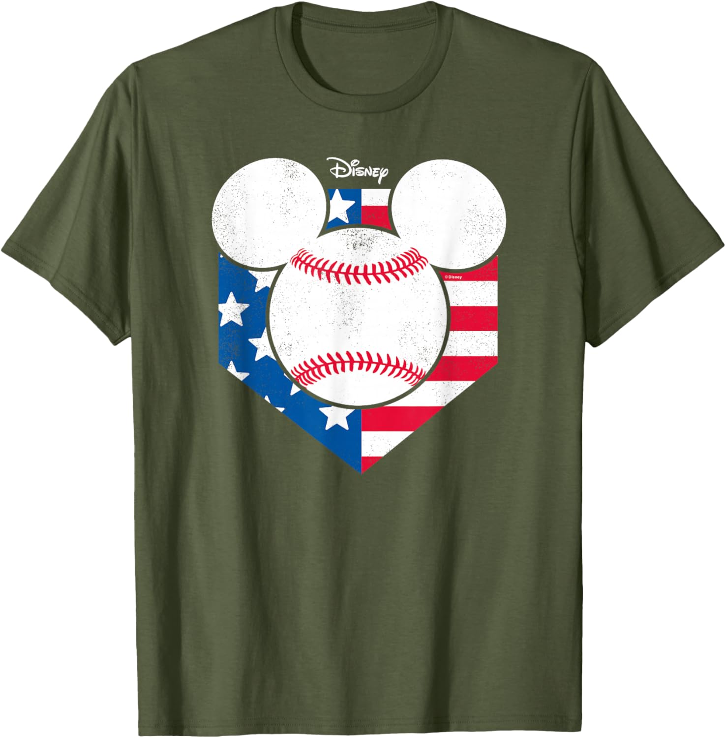 Disney Mickey Baseball Diamond T-Shirt Cool Graphic Tee for Fans - 1