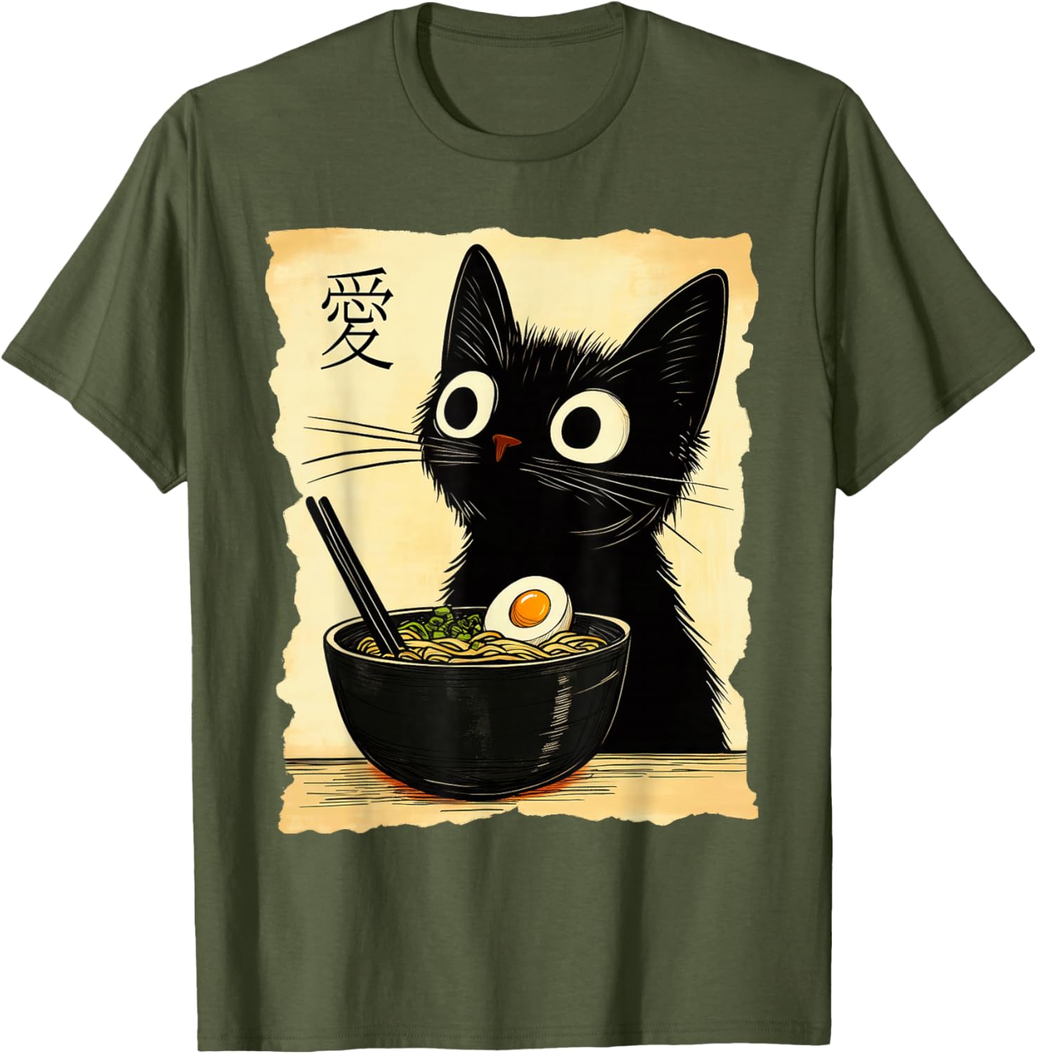 Funny Cat Ramen Graphic Tee Cute Japanese Kawaii Anime Cat T-Shirt - 13