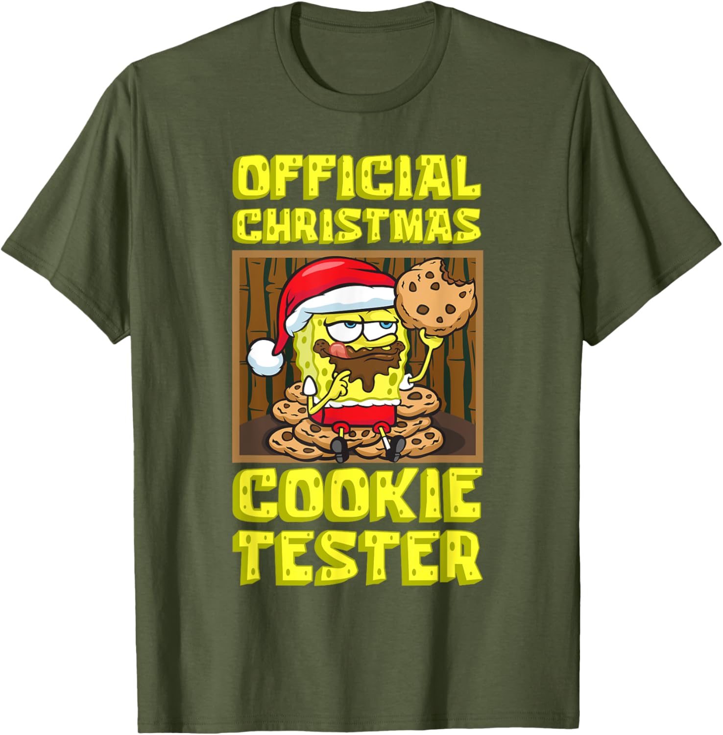 Mademark SpongeBob Christmas Funny Cookie Tester T-Shirt for Kids & Adults - 8