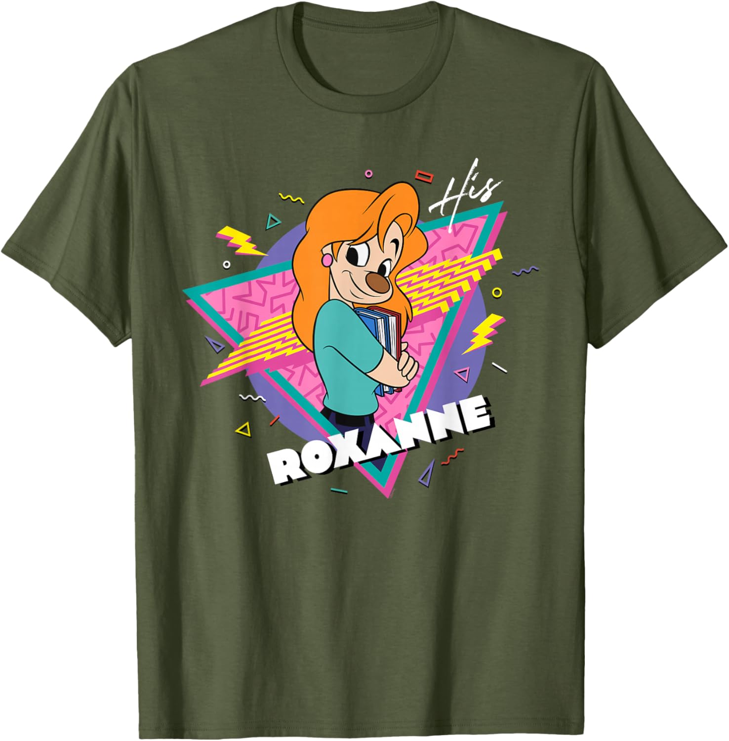 Disney A Goofy Movie Retro 90s Couples Matching His Roxanne T-Shirt - 5