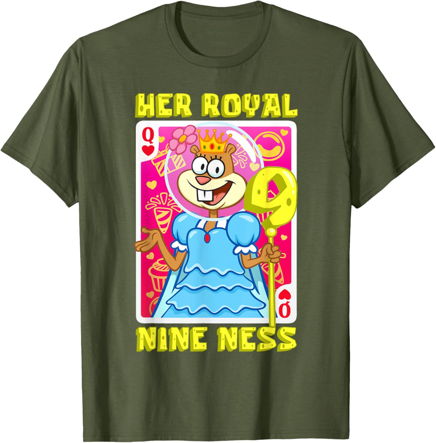 SpongeBob Her Royal Nine-ness Girl 9th Birthday T-Shirt for Kids - 6