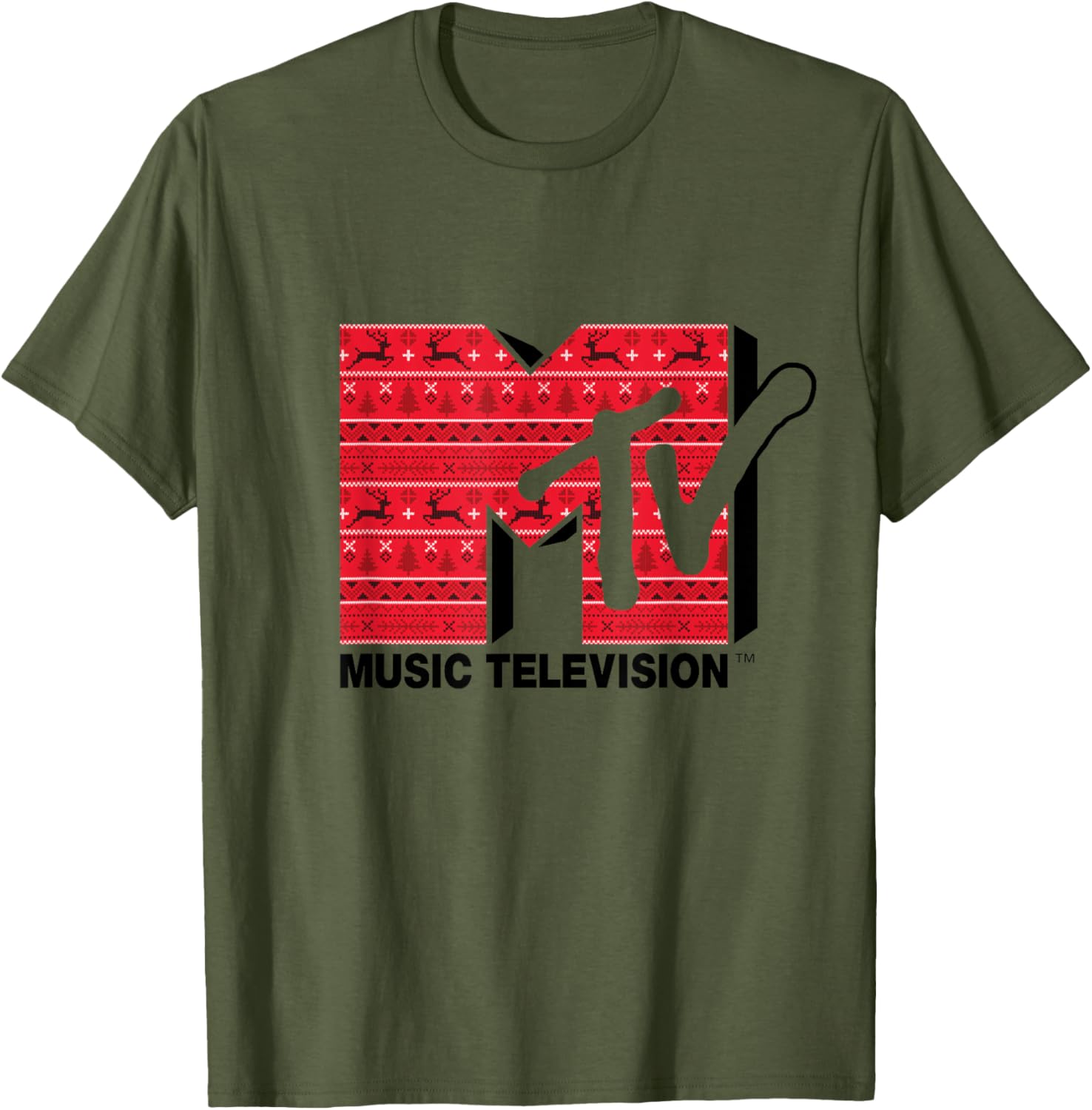 Mademark x MTV Ugly Christmas Style T-Shirt - Festive Retro Logo Wear - 7