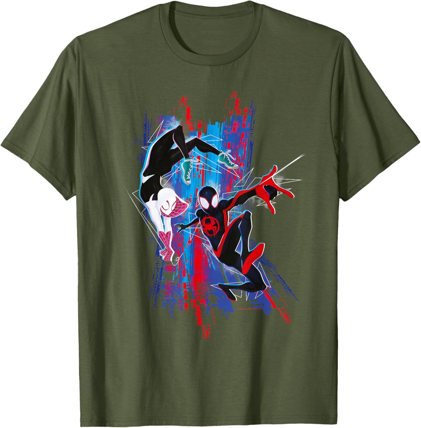 Marvel Spider-Man Across the Spider-Verse Miles and Gwen T-Shirt Classic Design - 11