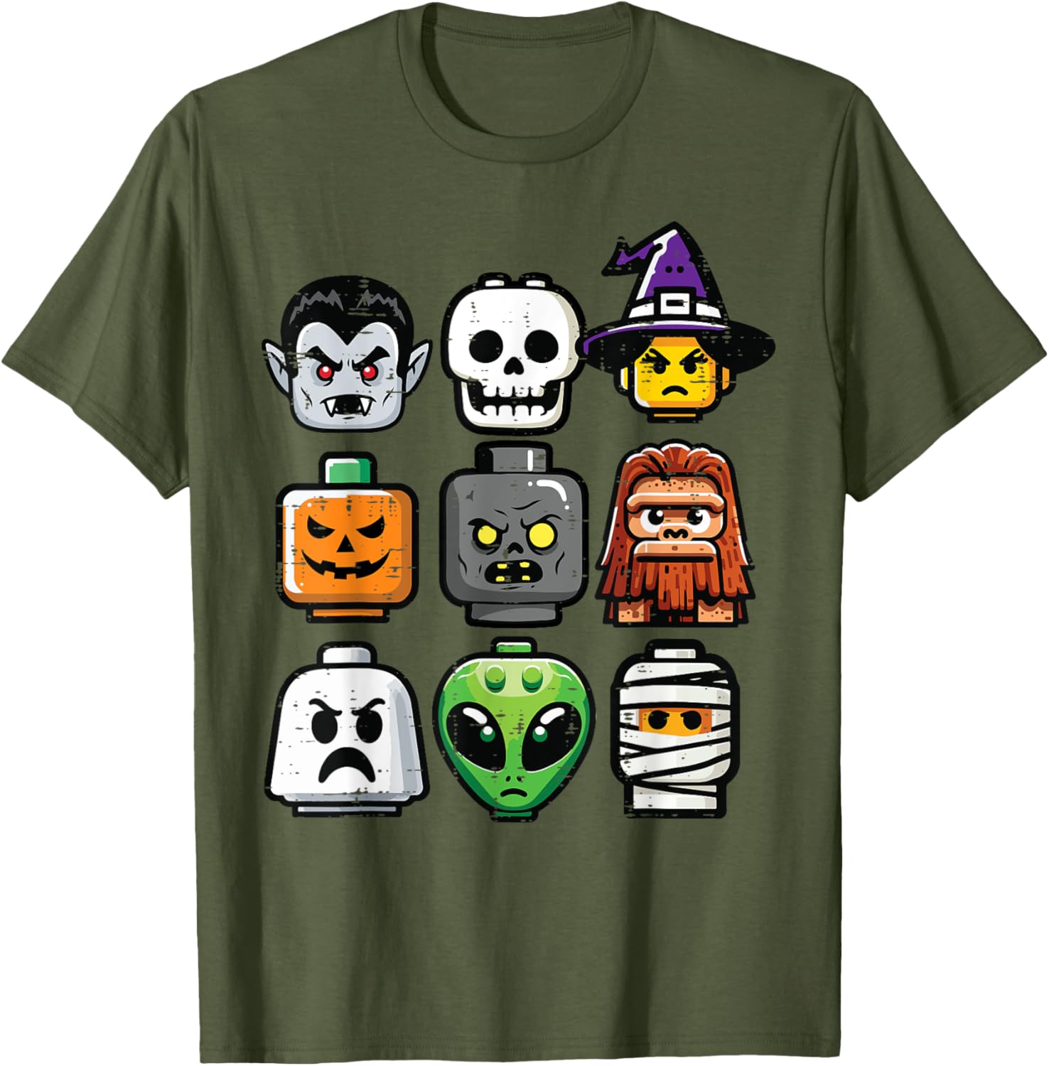 Halloween Pumpkin Ghost Heads T-Shirt for Kids and Boys Costume Fun - 23