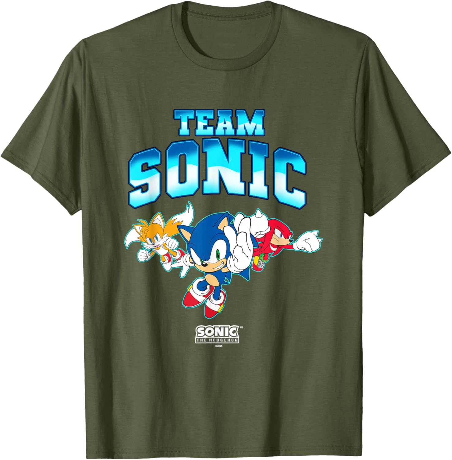 Sonic the Hedgehog Team Sonic Main Trio Epic Group Shot T-Shirt - 1