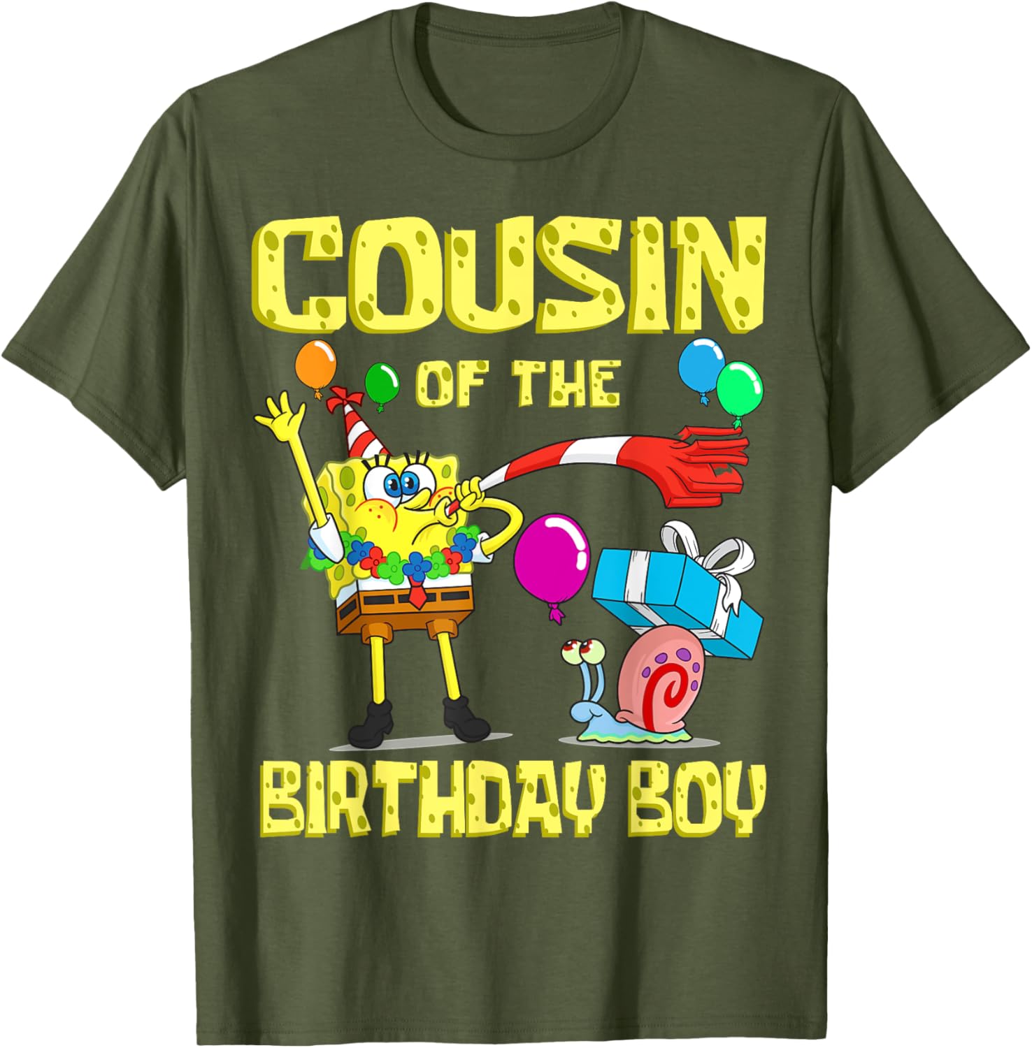 Mademark SpongeBob Cousin of the Birthday Boy Party T-Shirt for Kids - 17