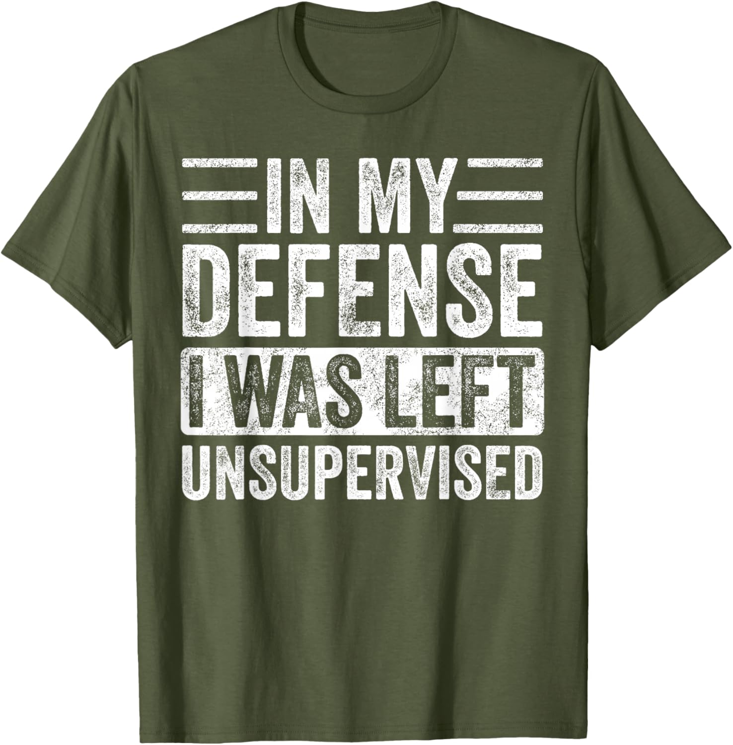 Funny Retro Vintage T-Shirt In My Defense I Was Left Unsupervised - 7
