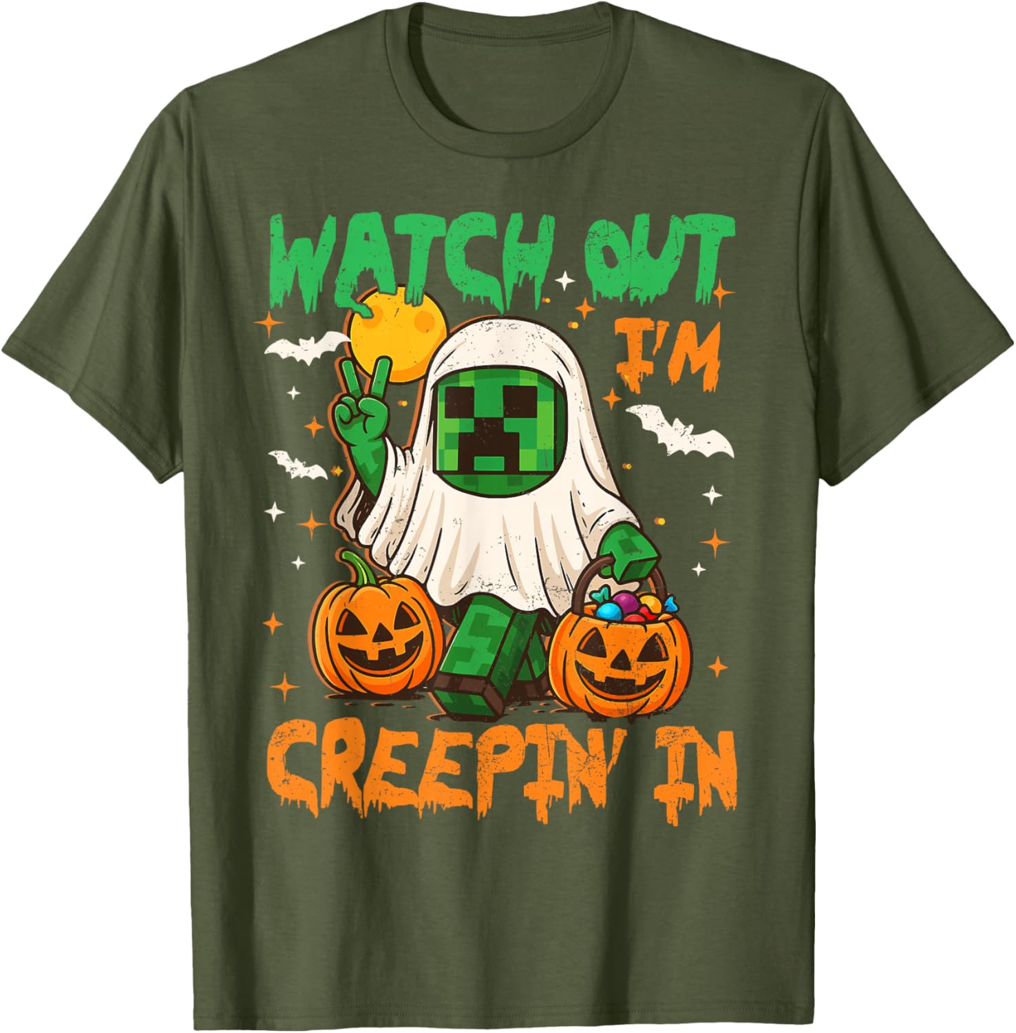 Spooky Pixel Ghost T-Shirt for Boys - Perfect Halloween Costume Fun - 15