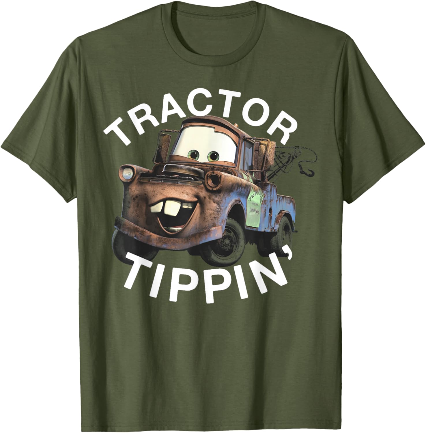 Disney Pixar Cars Mater Tractor Tippin Vintage Logo T-Shirt for Fans - 3