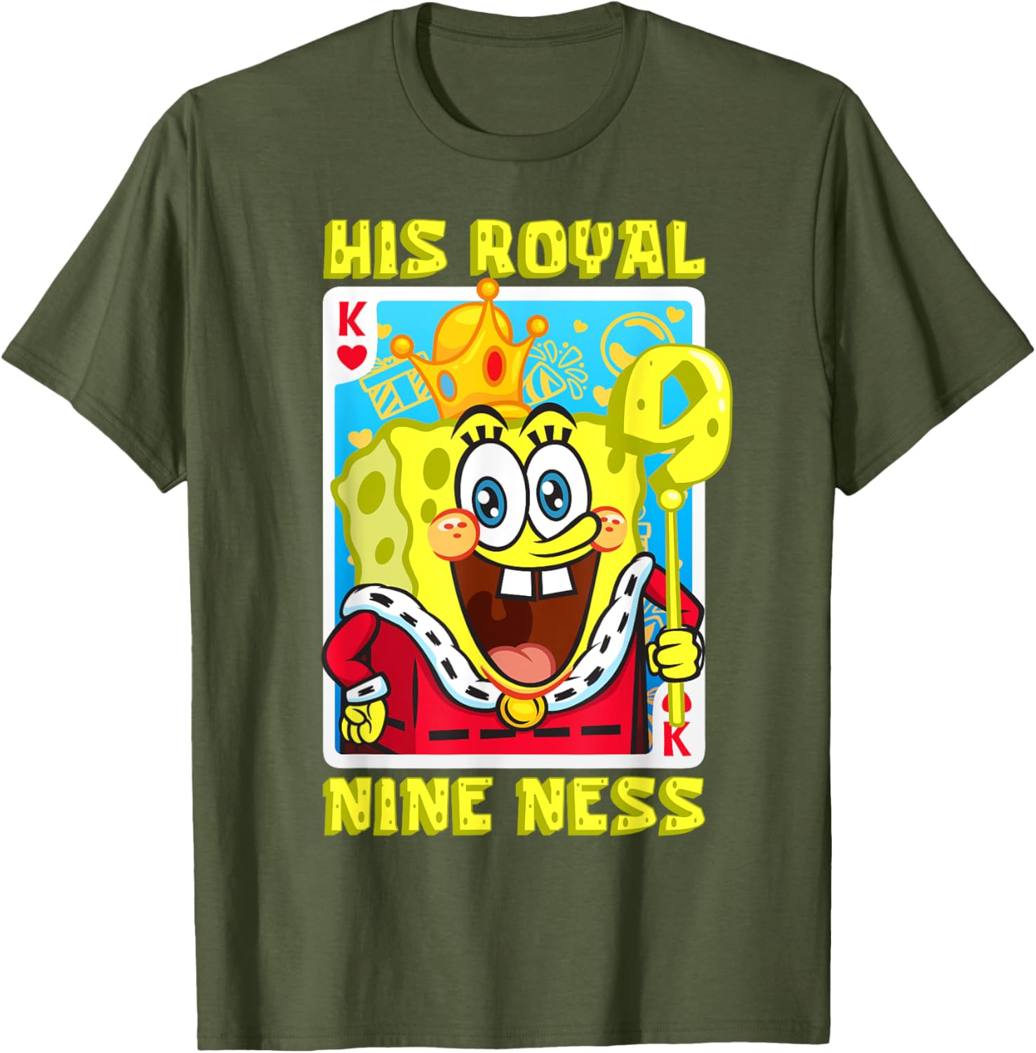 Mademark SpongeBob SquarePants 9th Birthday Gift T-Shirt for Kids - 15