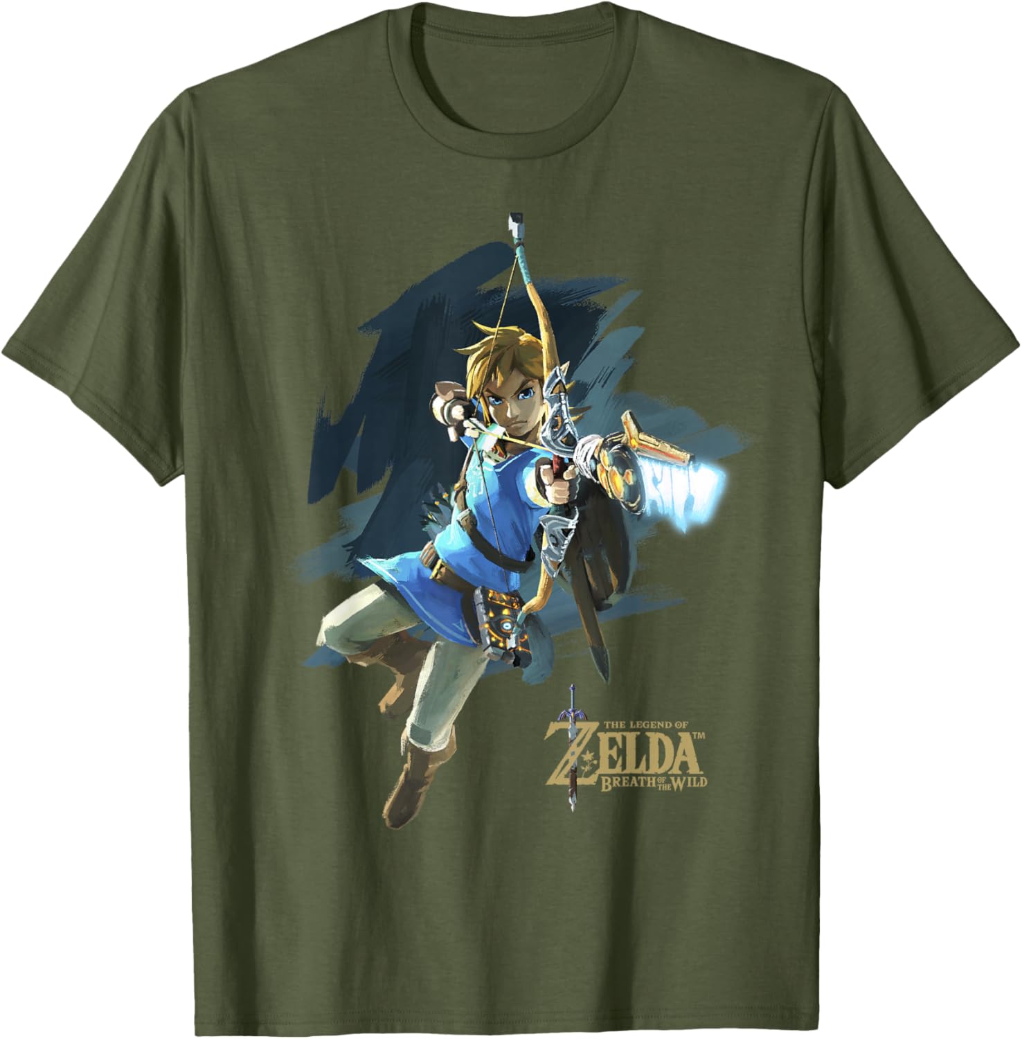 Legend Of Zelda Breath Of The Wild Link Archer Jump Shot T-Shirt - 10