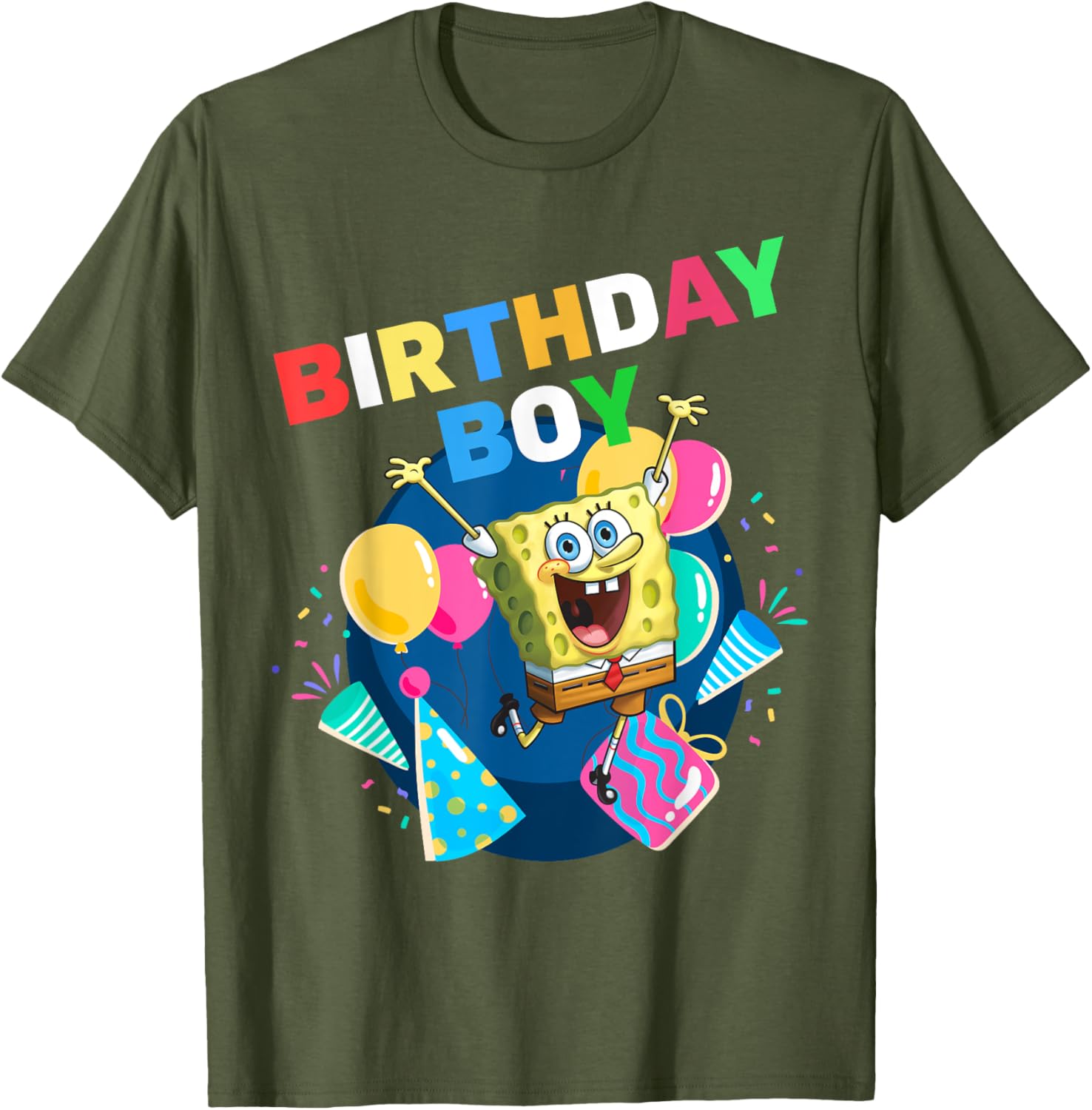 Mademark SpongeBob SquarePants Birthday Boy Celebration T-Shirt for Kids - 1