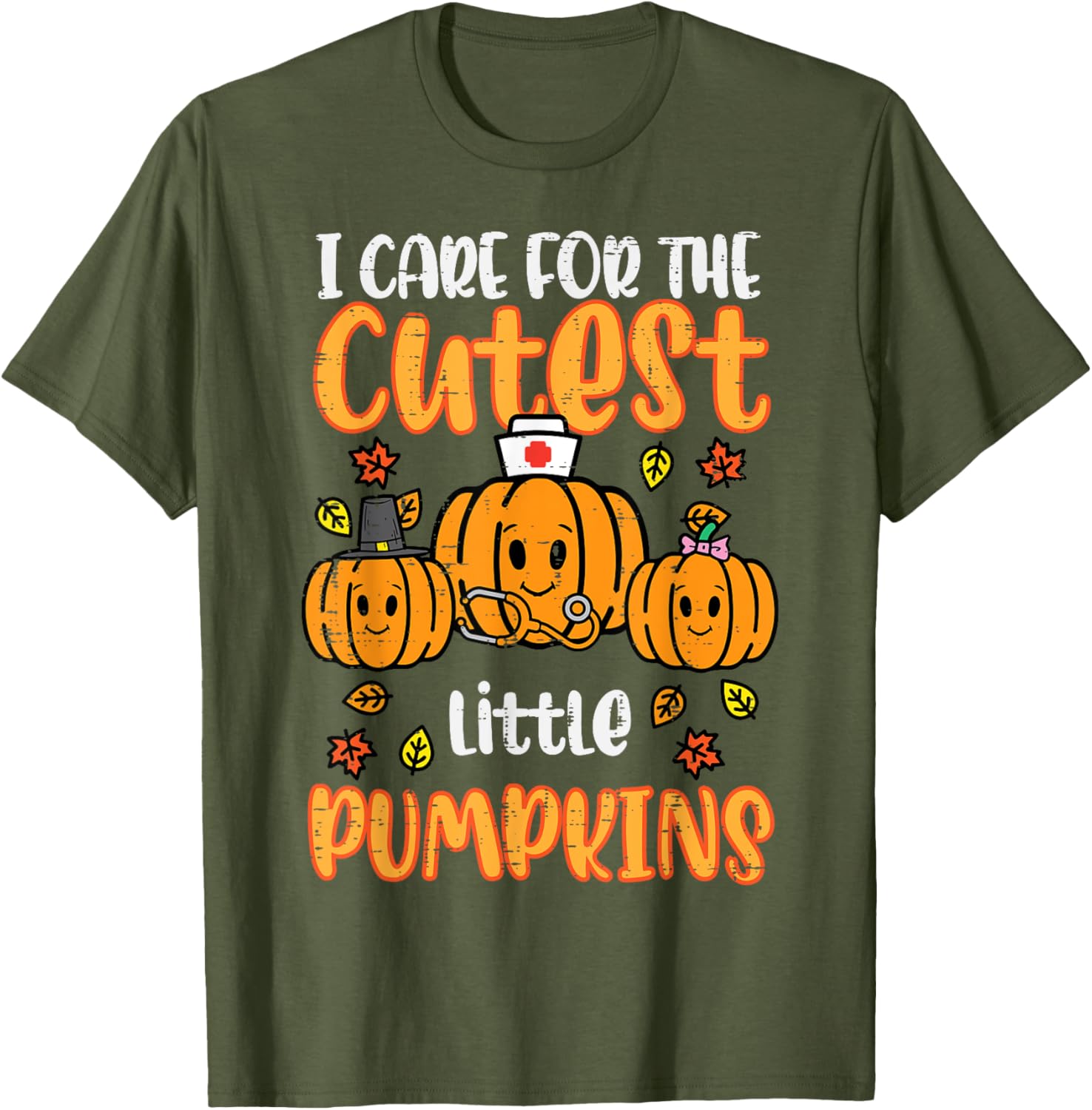 Festive Pumpkins Nurse Halloween Scrub Top for Fall and Thanksgiving Women - 8