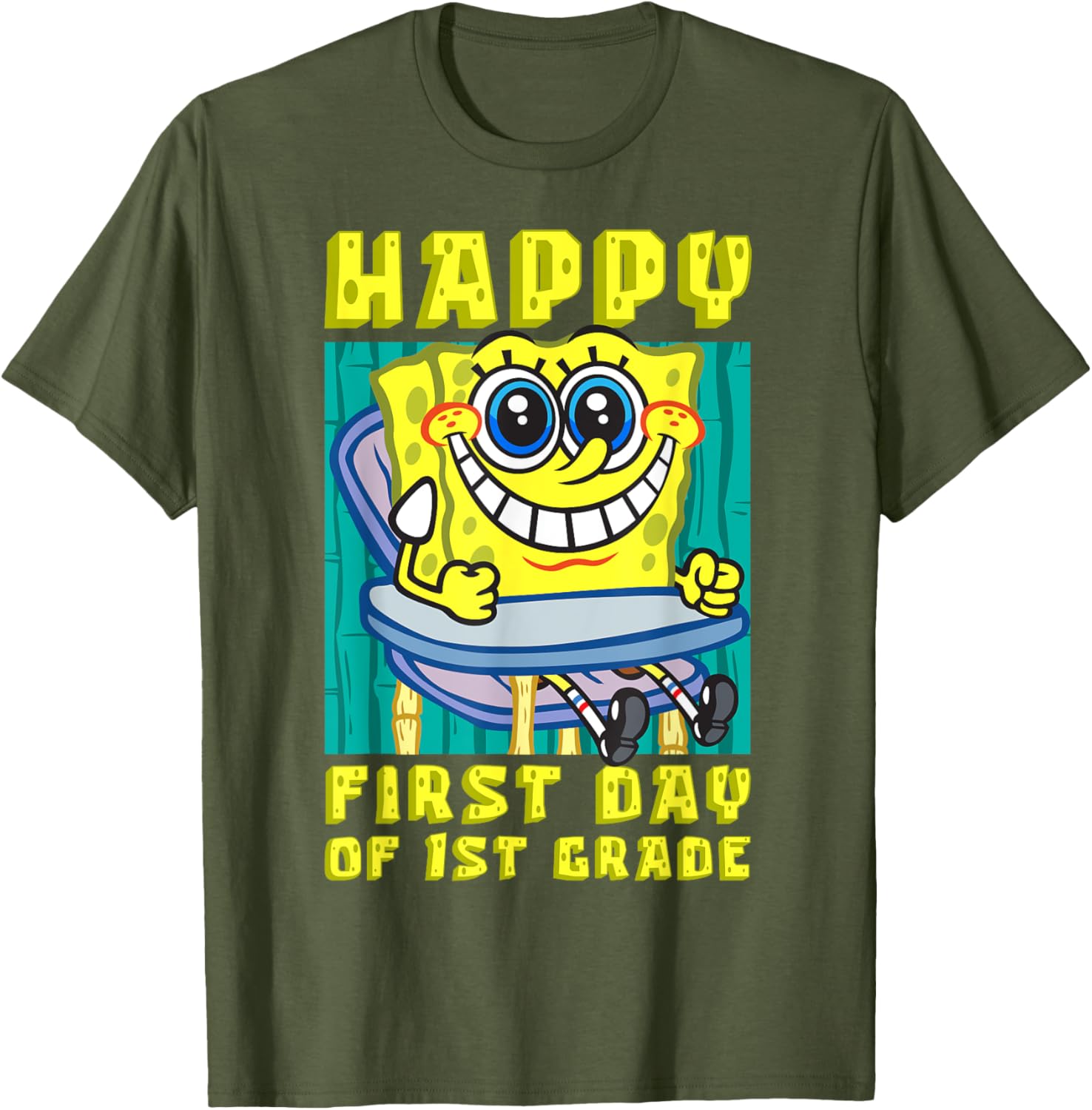 SpongeBob Happy First Day of 1st Grade T-Shirt for Kids - 18