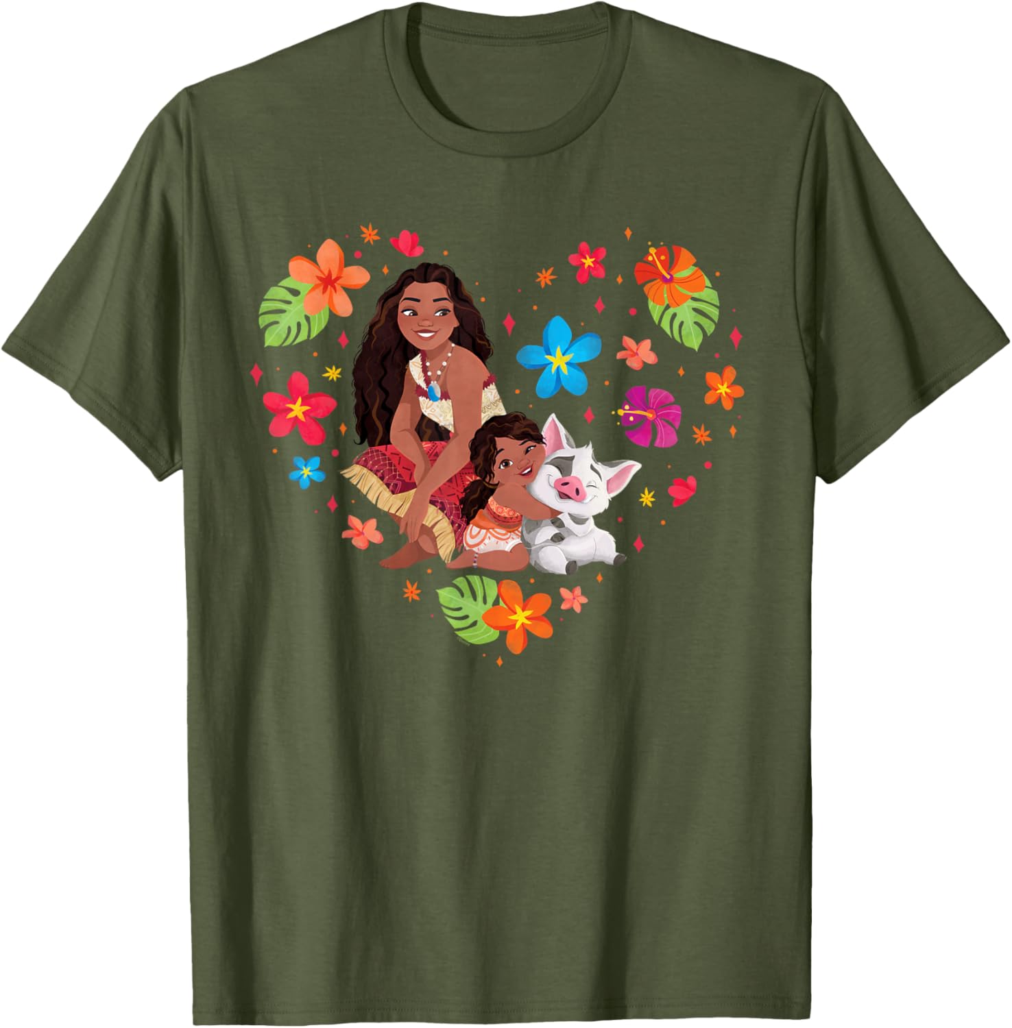 Disney Moana Tropical Heart Sisters T-Shirt with Moana Simea and Pua - 8