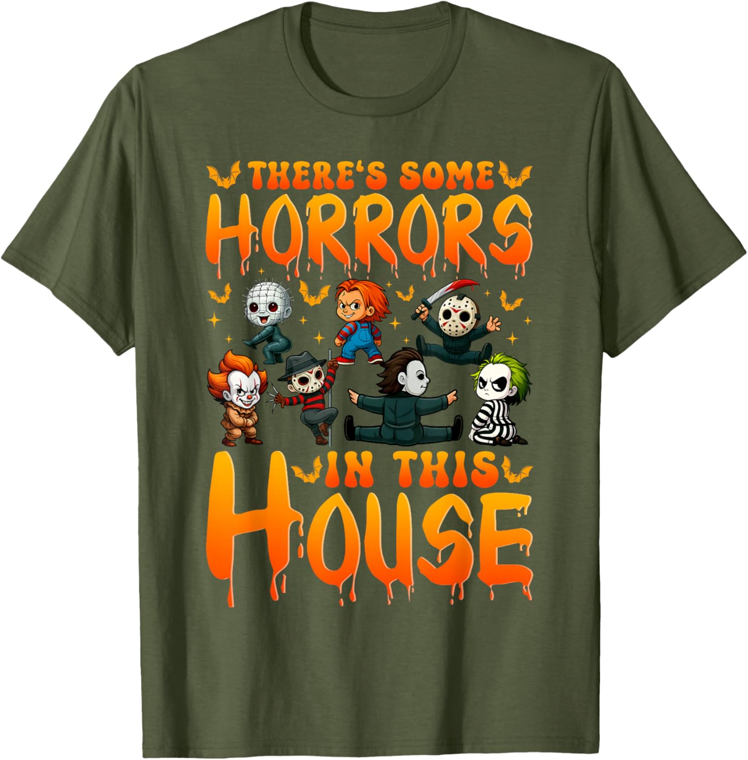 Funny Horror Characters T-Shirt for Spooky Style Lovers - 12