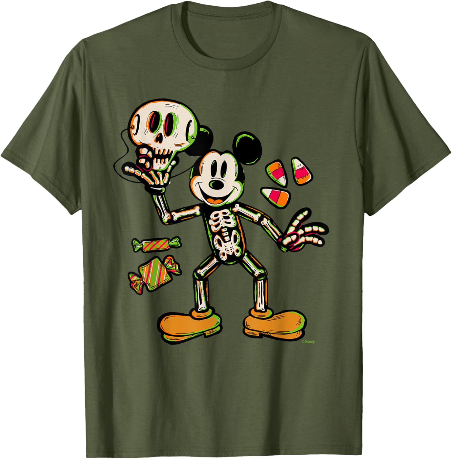 Mickey Mouse Halloween Trick or Treat Skeleton Costume T-Shirt for Kids - 21