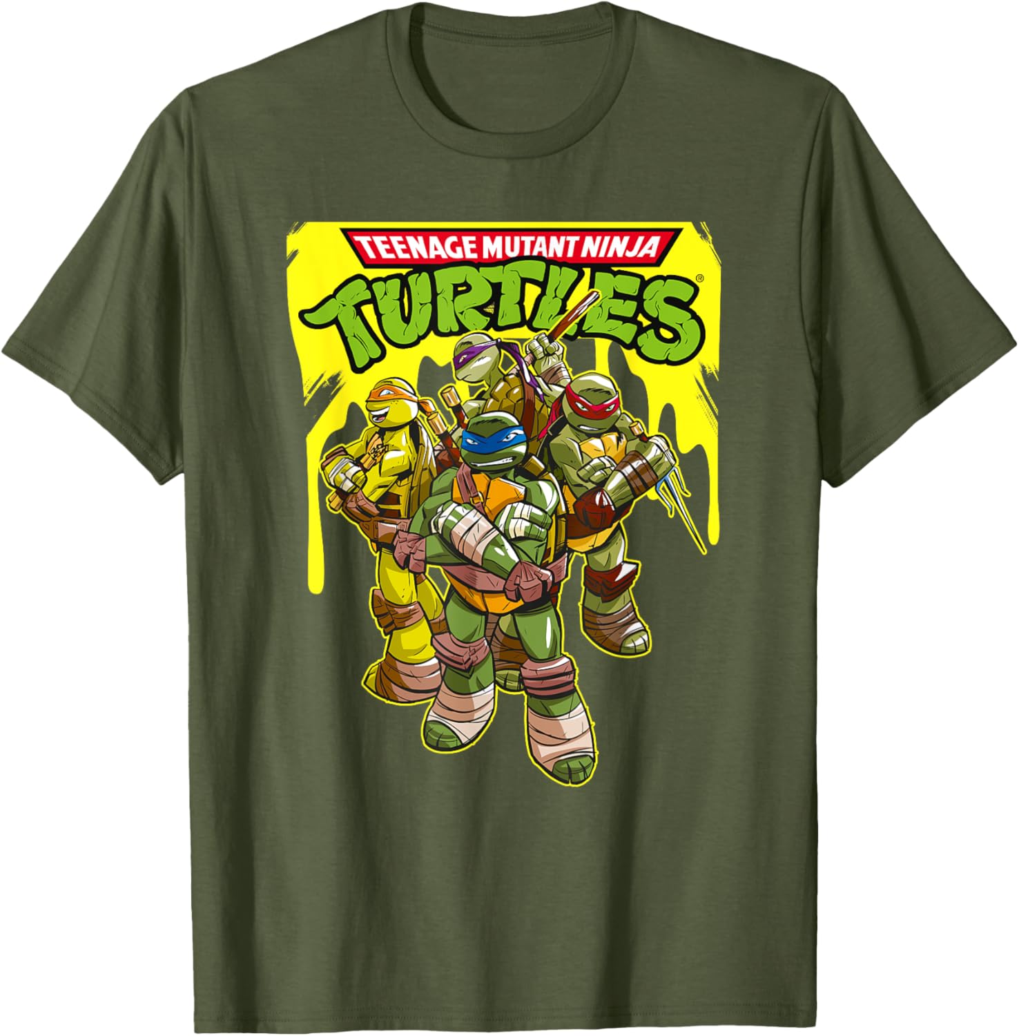 Mademark TMNT Yellow Splatter Paint T-Shirt for Fun Teenage Mutant Ninja Turtles Fans - 2