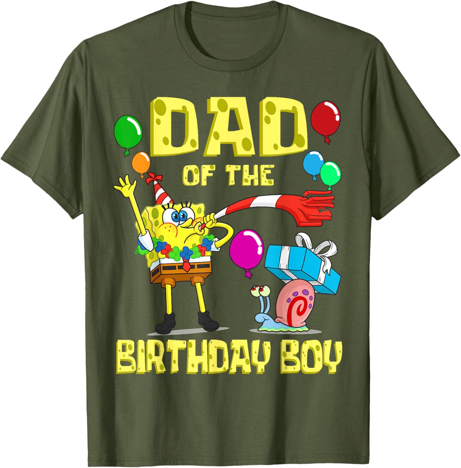 SpongeBob Daddy of the Birthday Boy Theme T-Shirt for Fun Parties - 12