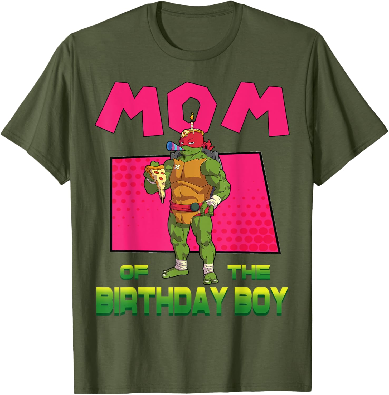 Mademark TMNT Raph Birthday Boy Pizza Party T-Shirt for Kids - 13