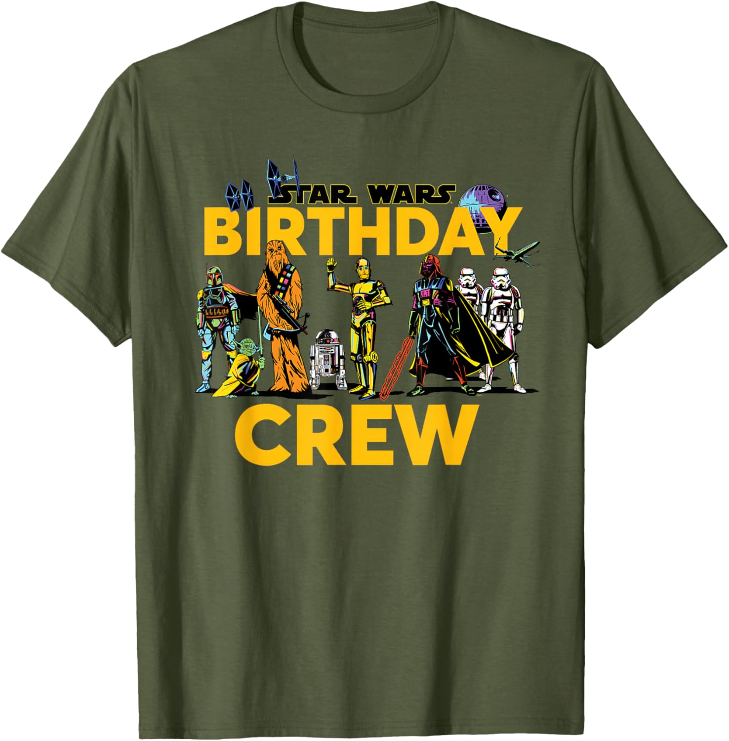 Star Wars Birthday Crew Matching T-Shirt for Classic Characters Fans - 7