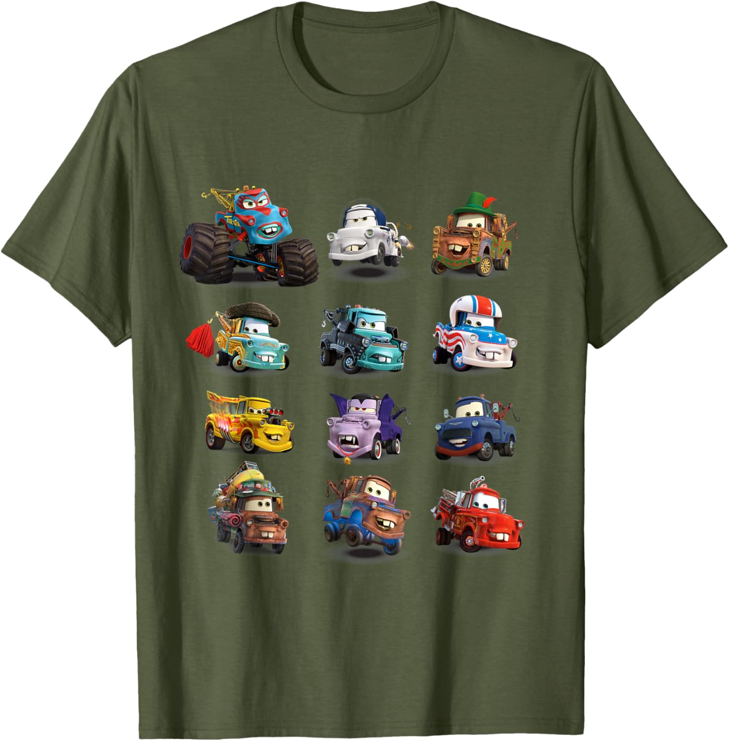 Disney Pixar Cars Many Maters T-Shirt for Kids and Adults Fun Apparel - 4