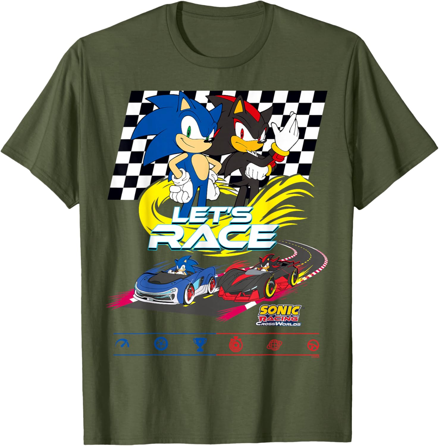 Sonic Racing CrossWorlds T-Shirt Sonic vs Shadow Race Day Apparel - 24