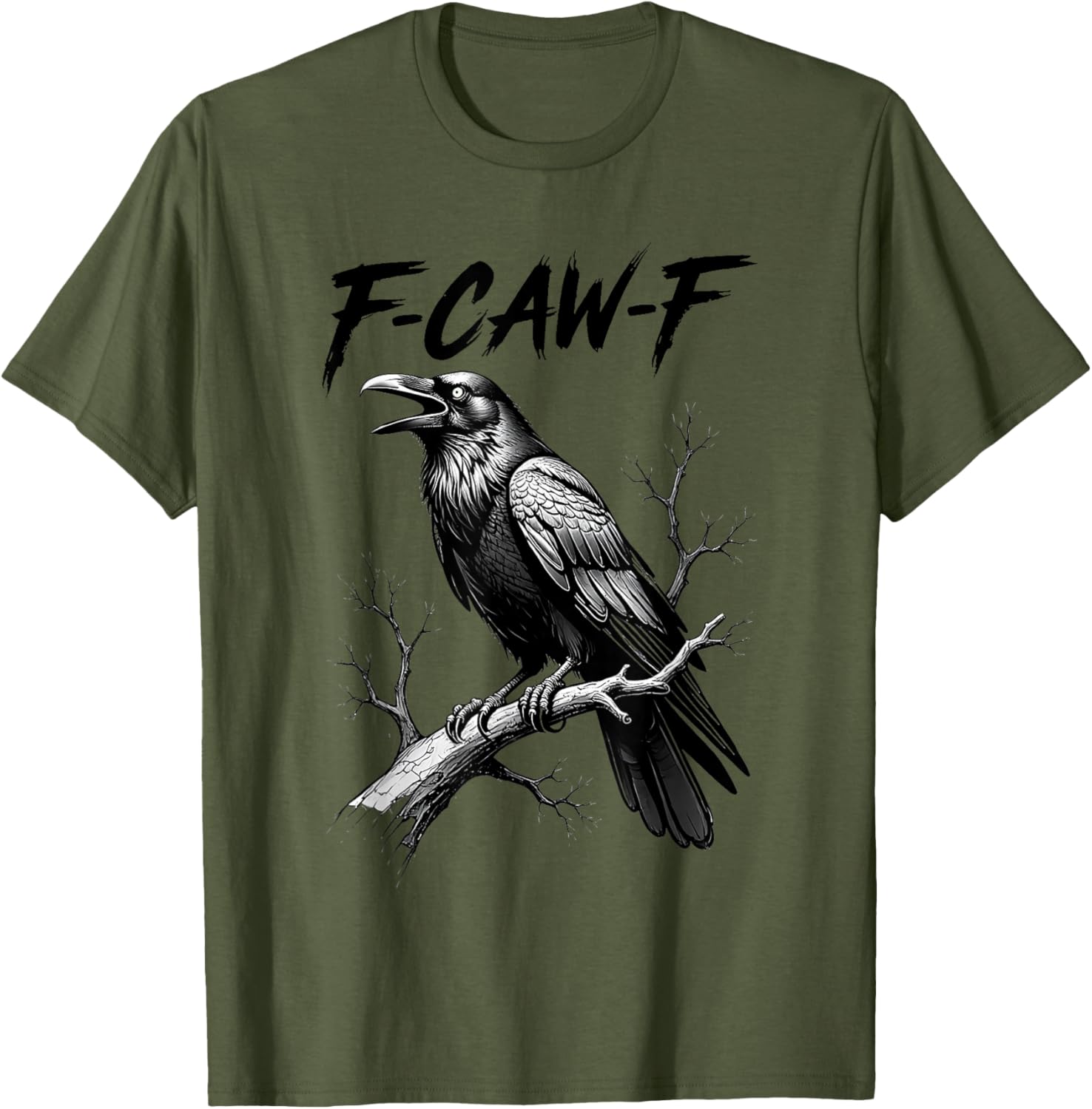 Funny Black Crow Lover T-Shirt - Dark Humor Black Bird Design - 14