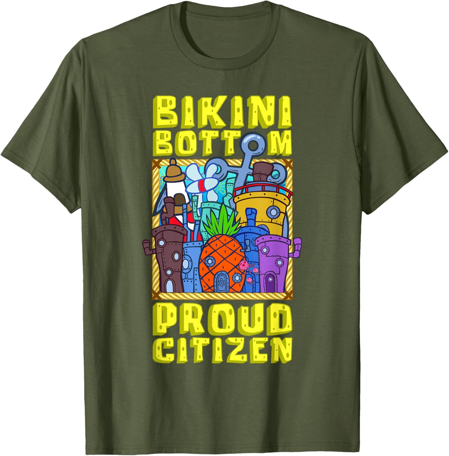Mademark SpongeBob SquarePants Bikini Bottom Proud Citizen T-Shirt - 5