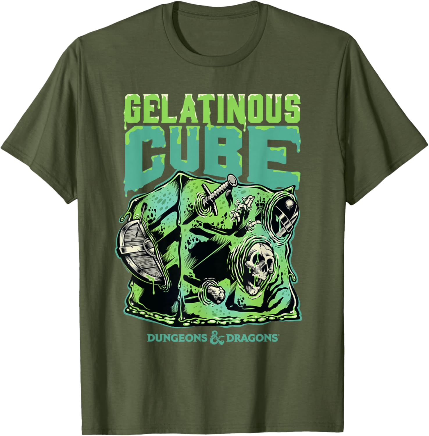 Dungeons and Dragons Gelatinous Cube T-Shirt for Fantasy Fans and Gamers - 2