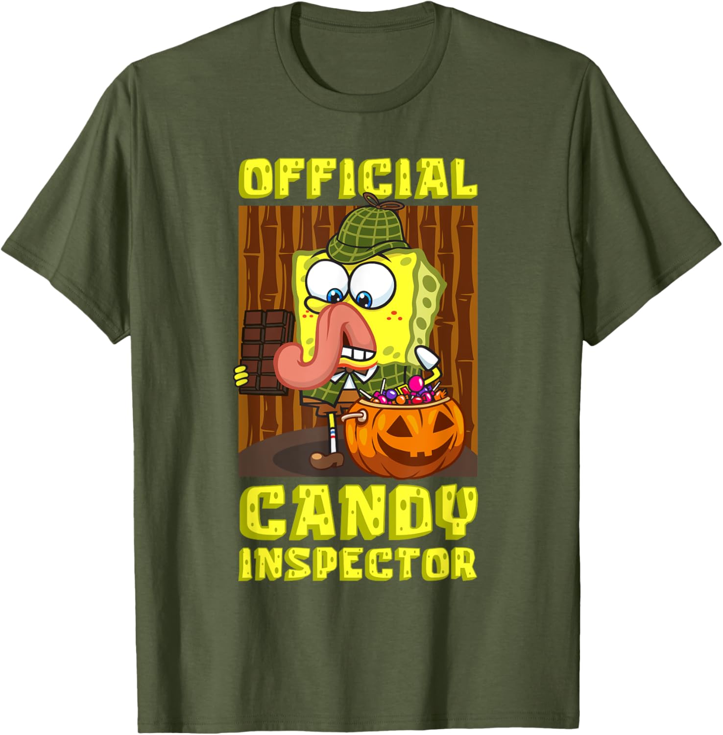 Mademark SpongeBob SquarePants Halloween Candy Inspector Fun T-Shirt - 11