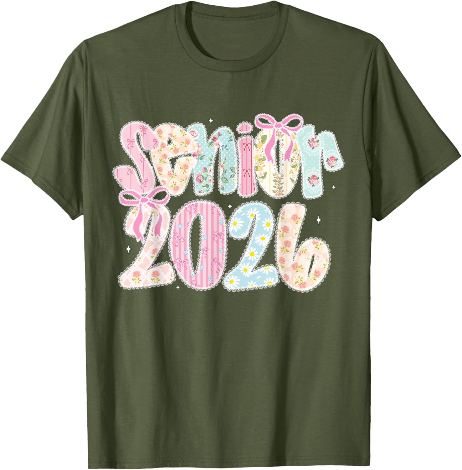 Coquette Lace Floral Pastel Graduation T-Shirt for Senior 2026 - 22
