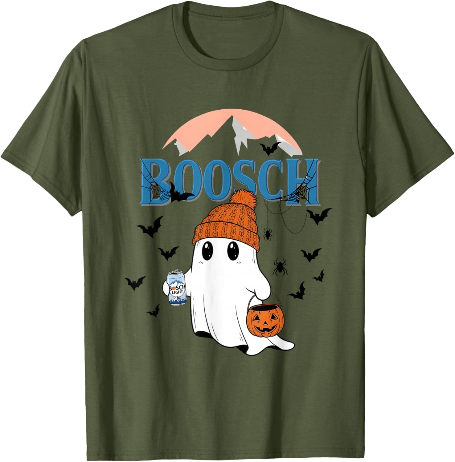 Cute Ghost Beer Pumpkins Halloween T-Shirt for Fun Holiday Spirit - 24