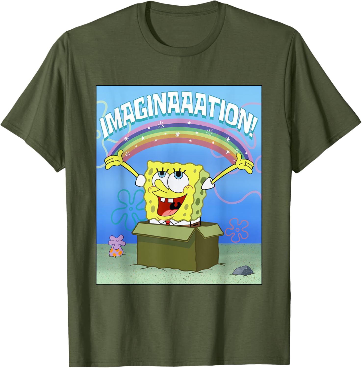 Mademark SpongeBob SquarePants Imaginaaation Box Funny T-Shirt for All Ages - 1