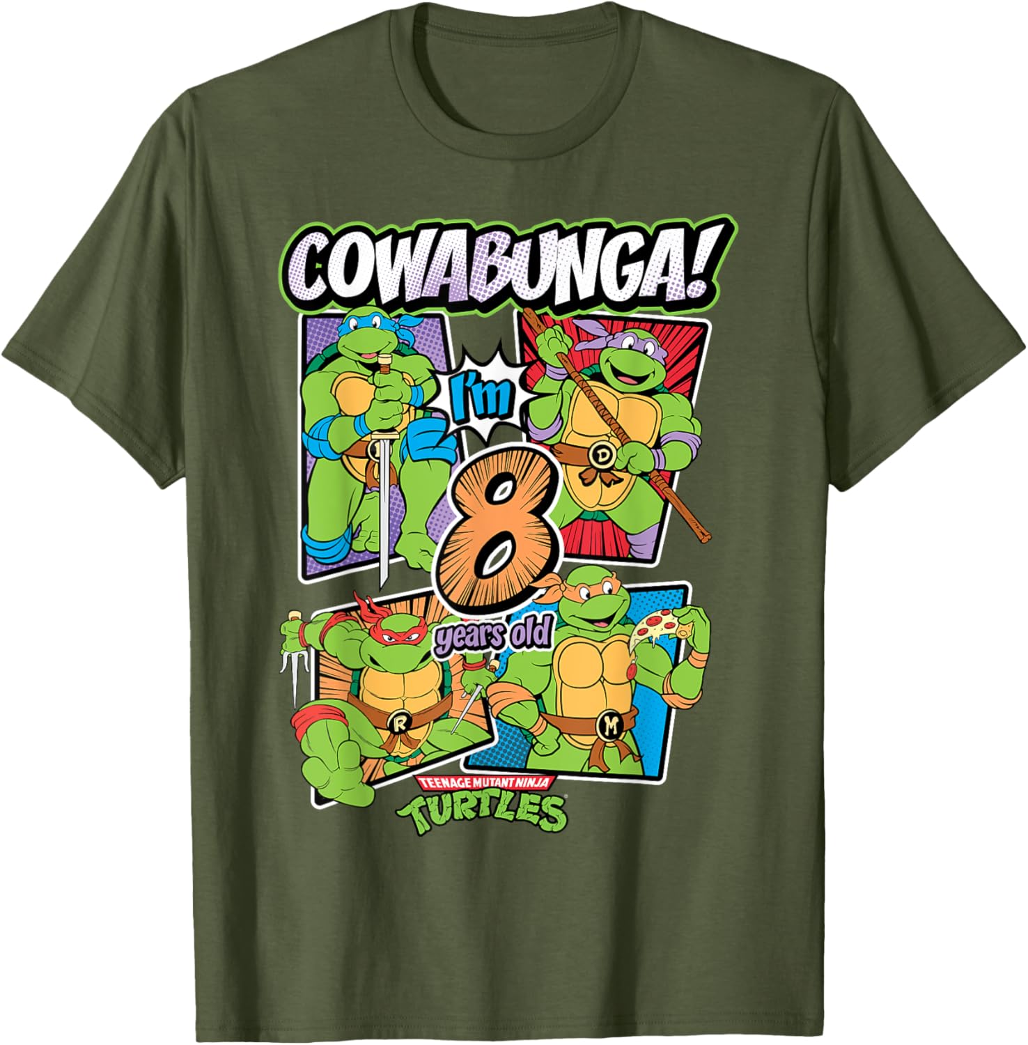Cowabunga I'm 8 Years Old TMNT T-Shirt for Kids - Fun Teenage Mutant Ninja Turtles Apparel - 19