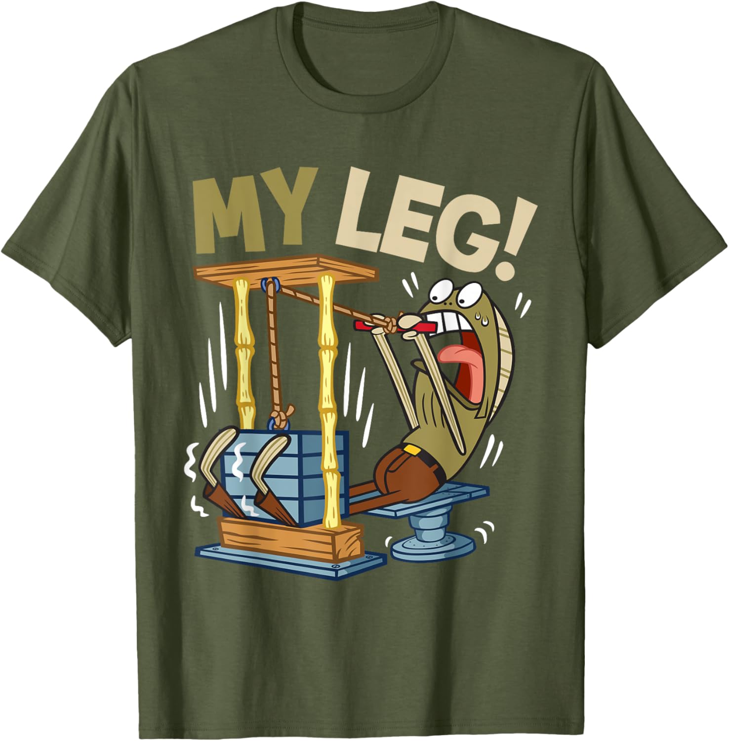 Mademark SpongeBob My Leg Legs Day Weightlifting Gym T-Shirt for Fans - 13