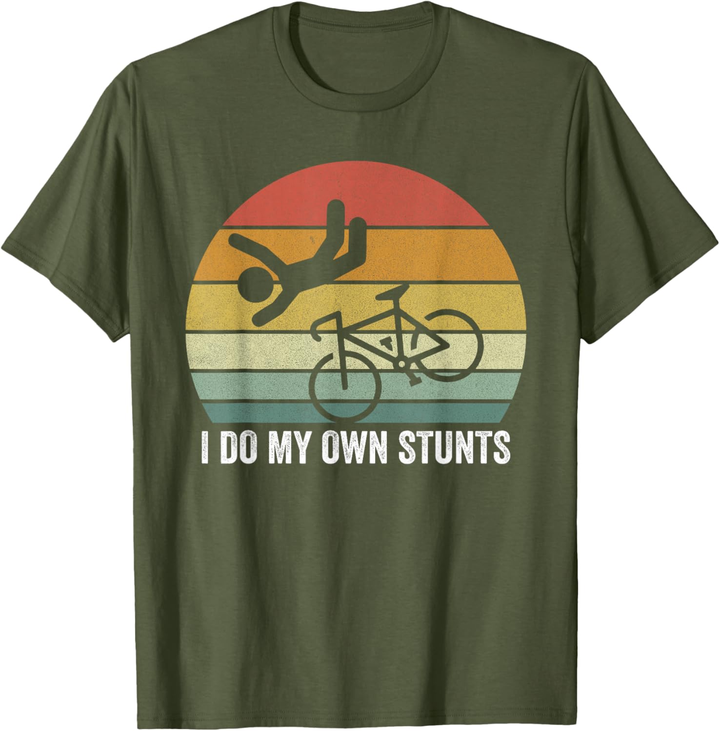 Vintage Retro I Do My Own Stunts Shirt for Bike Lovers - Fun T-Shirt - 18