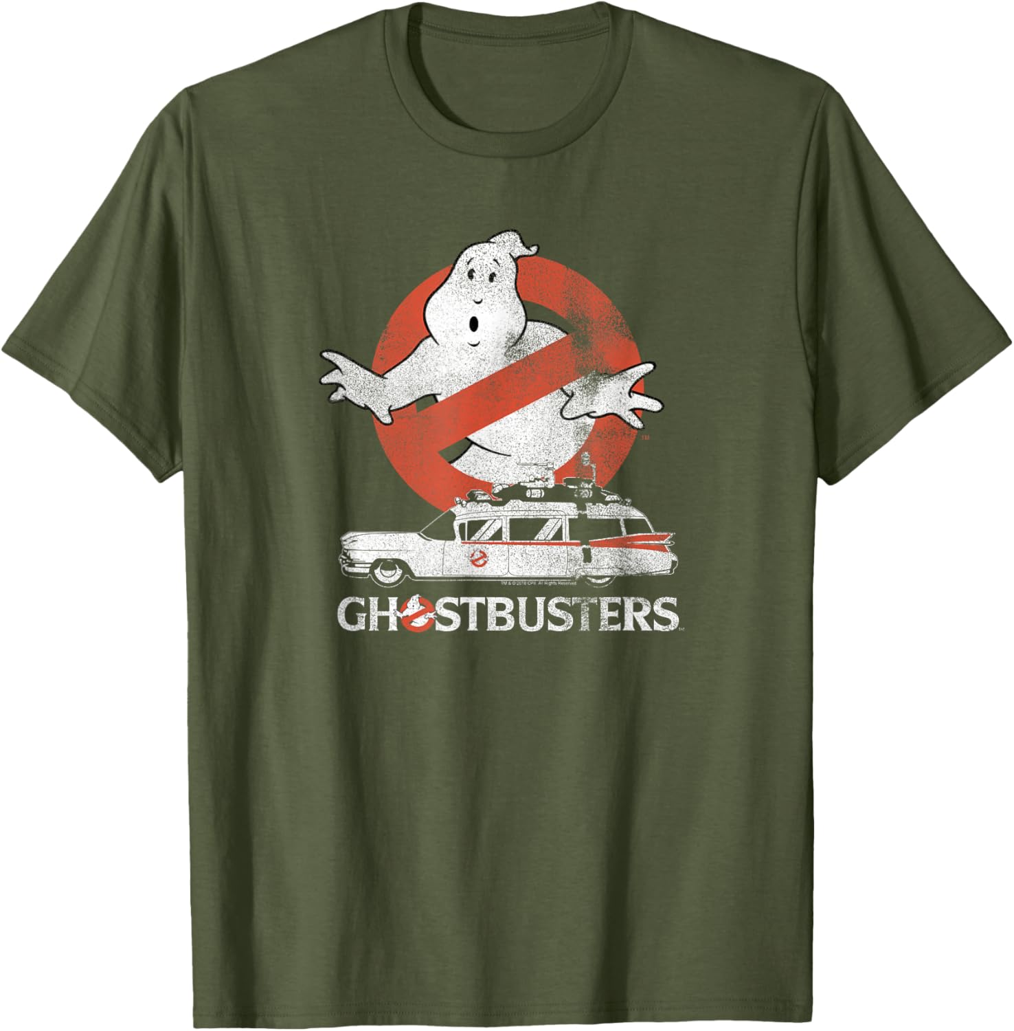 Ghostbusters No Ghost Ectomobile Retro Movie T-Shirt for Fans - 1