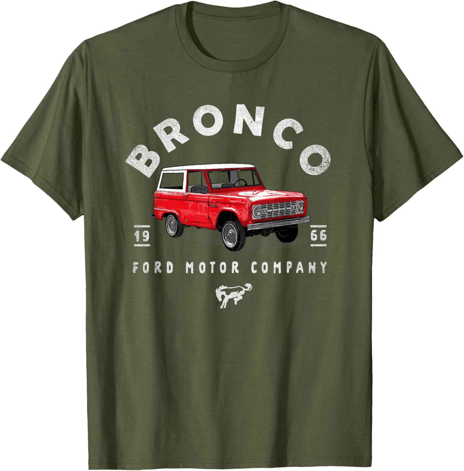 Ford Bronco 66 Illustrated T-Shirt for Car Enthusiasts and Collectors - 3