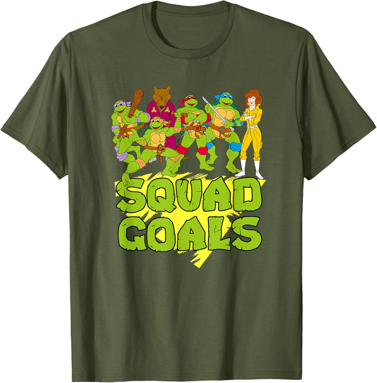 Mademark TMNT Squad Goals T-Shirt with Splinter and April for Fans - 1