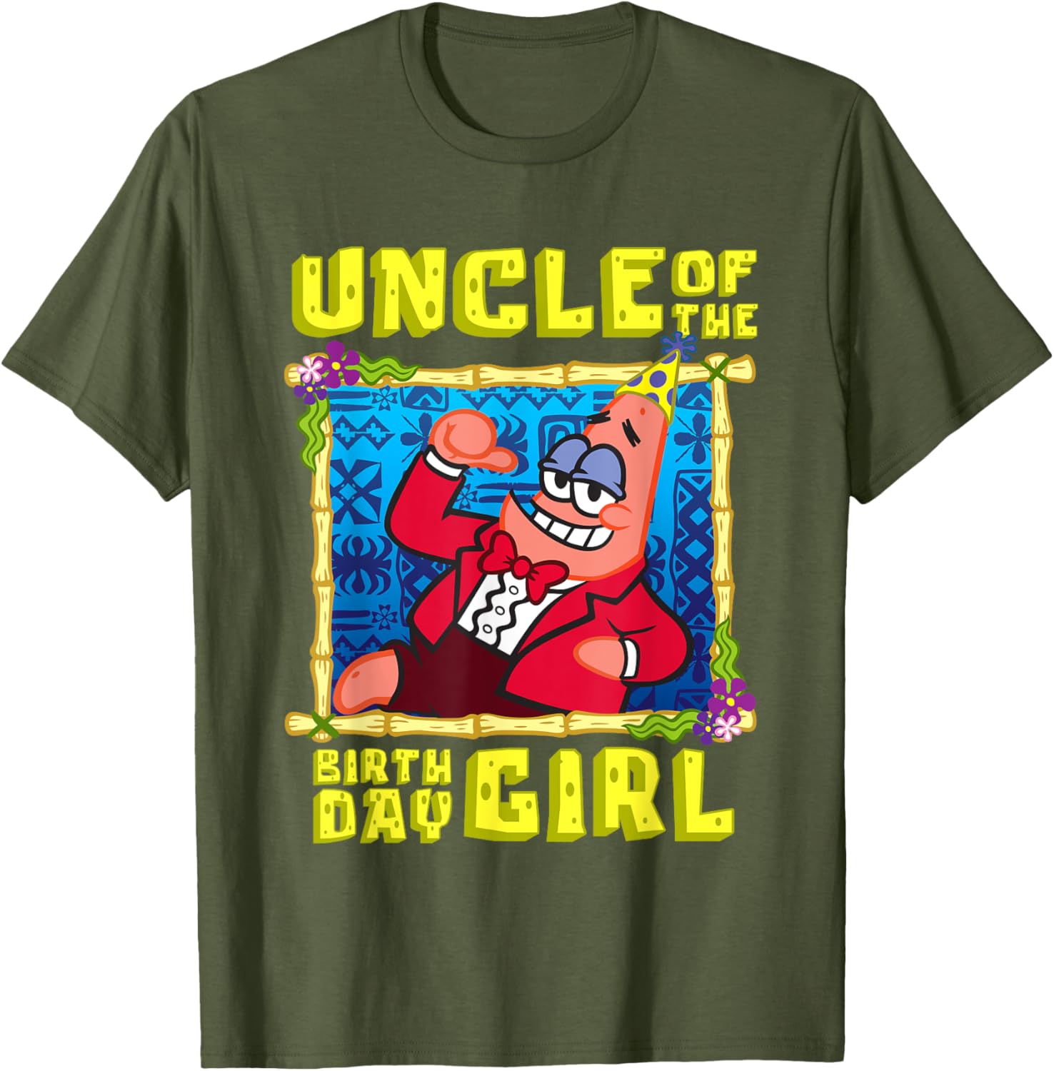 SpongeBob Patrick Uncle Gift T-Shirt for Birthday Celebration Fun - 4