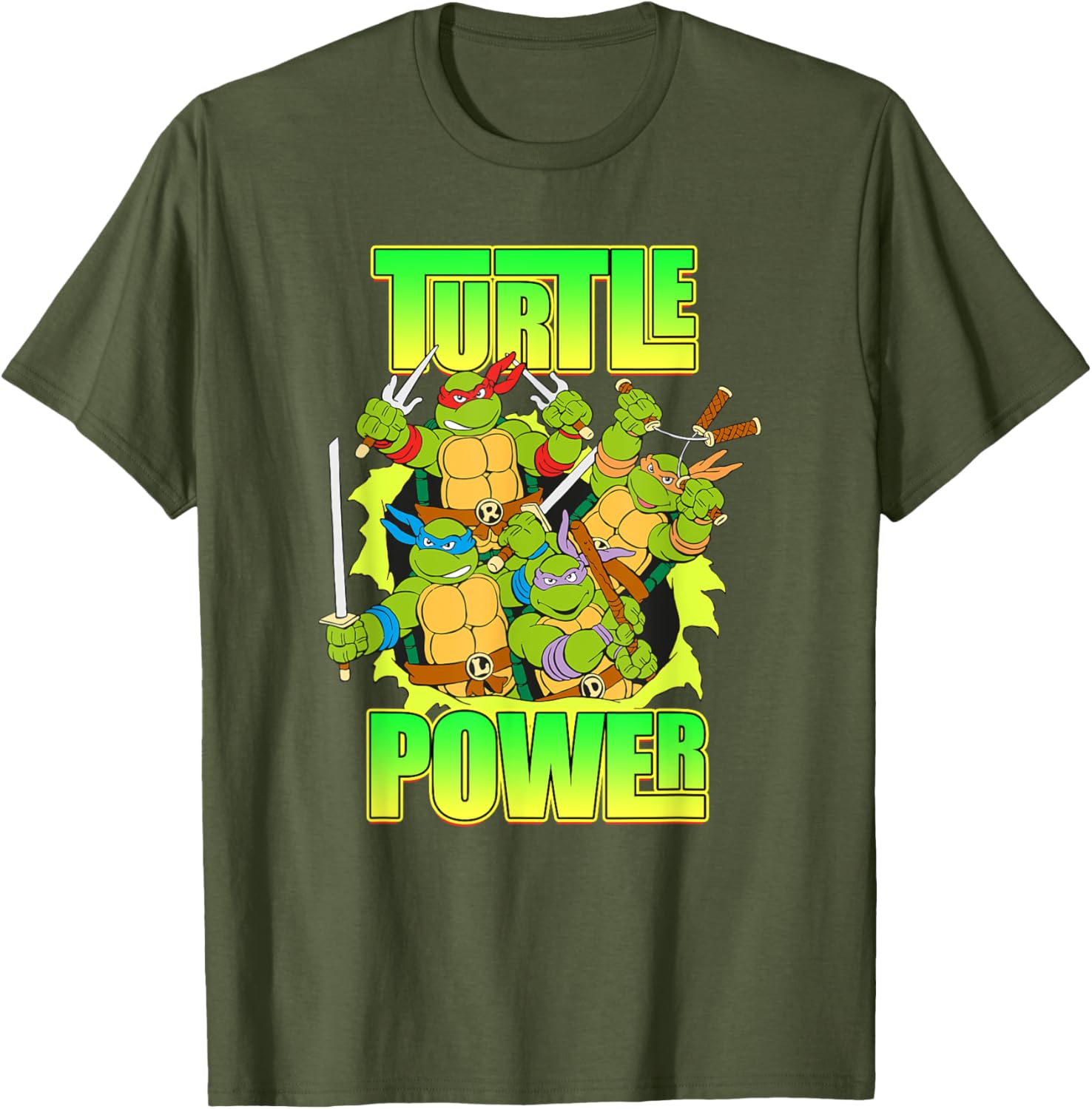 Mademark Teenage Mutant Ninja Turtles Retro Turtle Power T-Shirt - 10