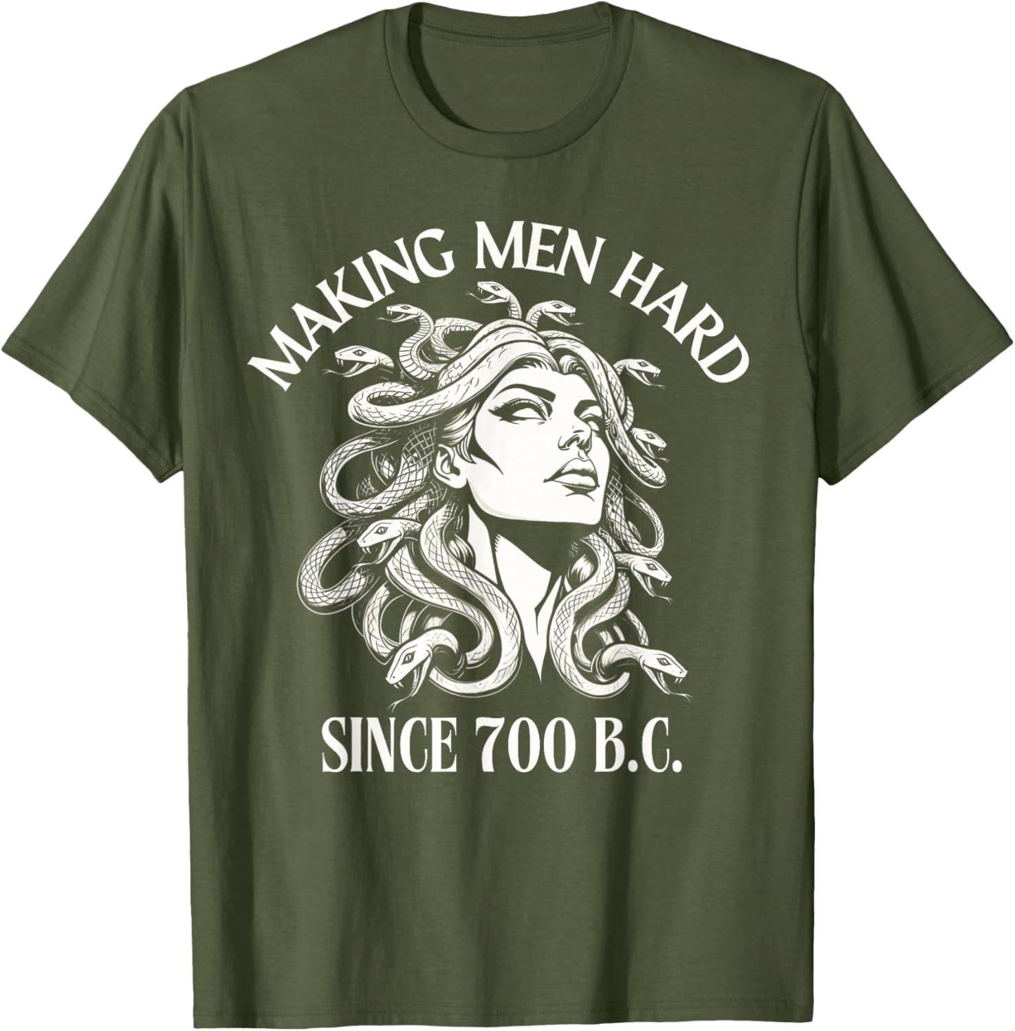 Funny Medusa T-Shirt Making Men Hard Since 700 BC - Greek Mythology Style - 10