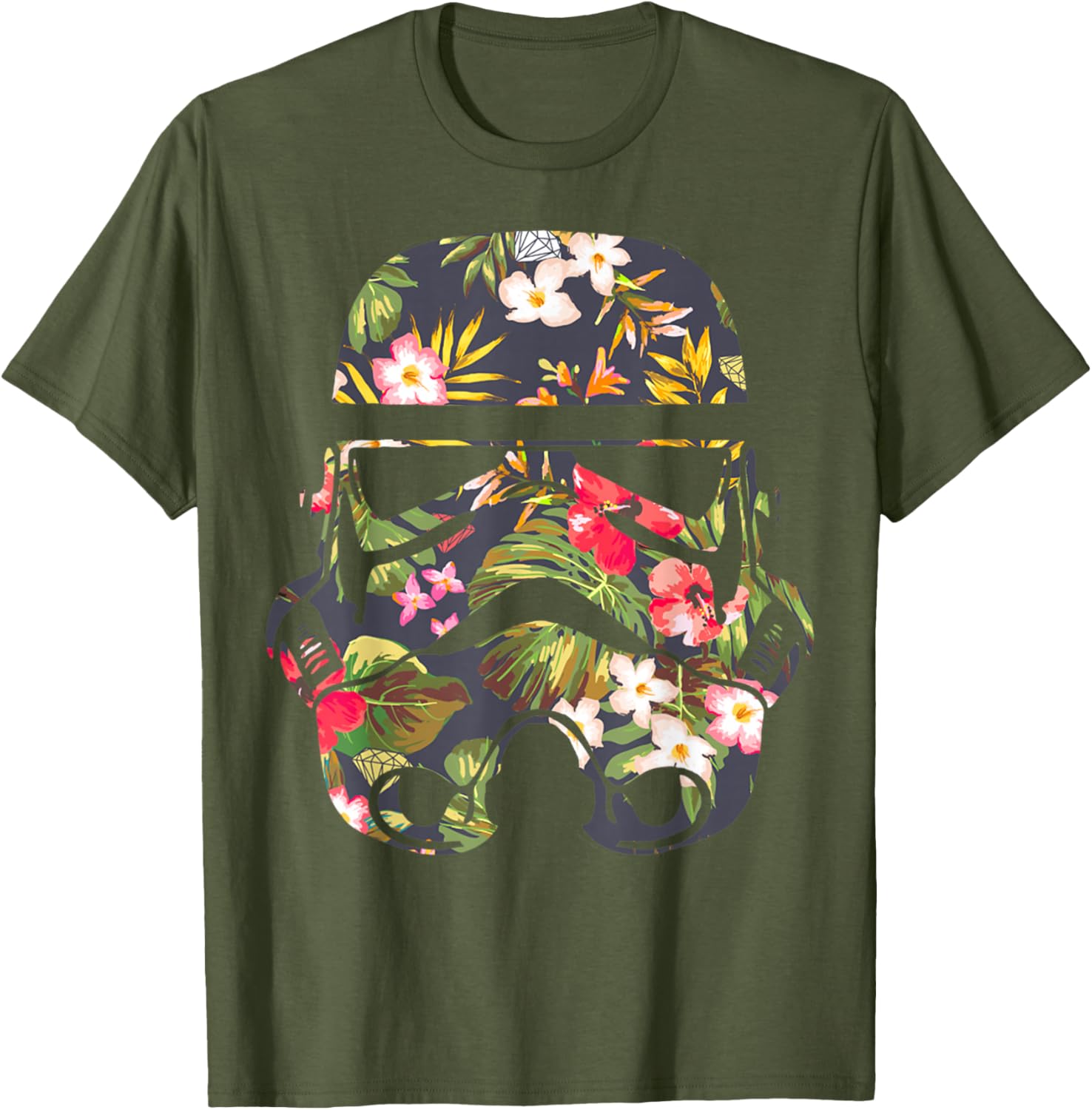 Star Wars Tropical Stormtrooper Floral Print T-Shirt for Fans - 1
