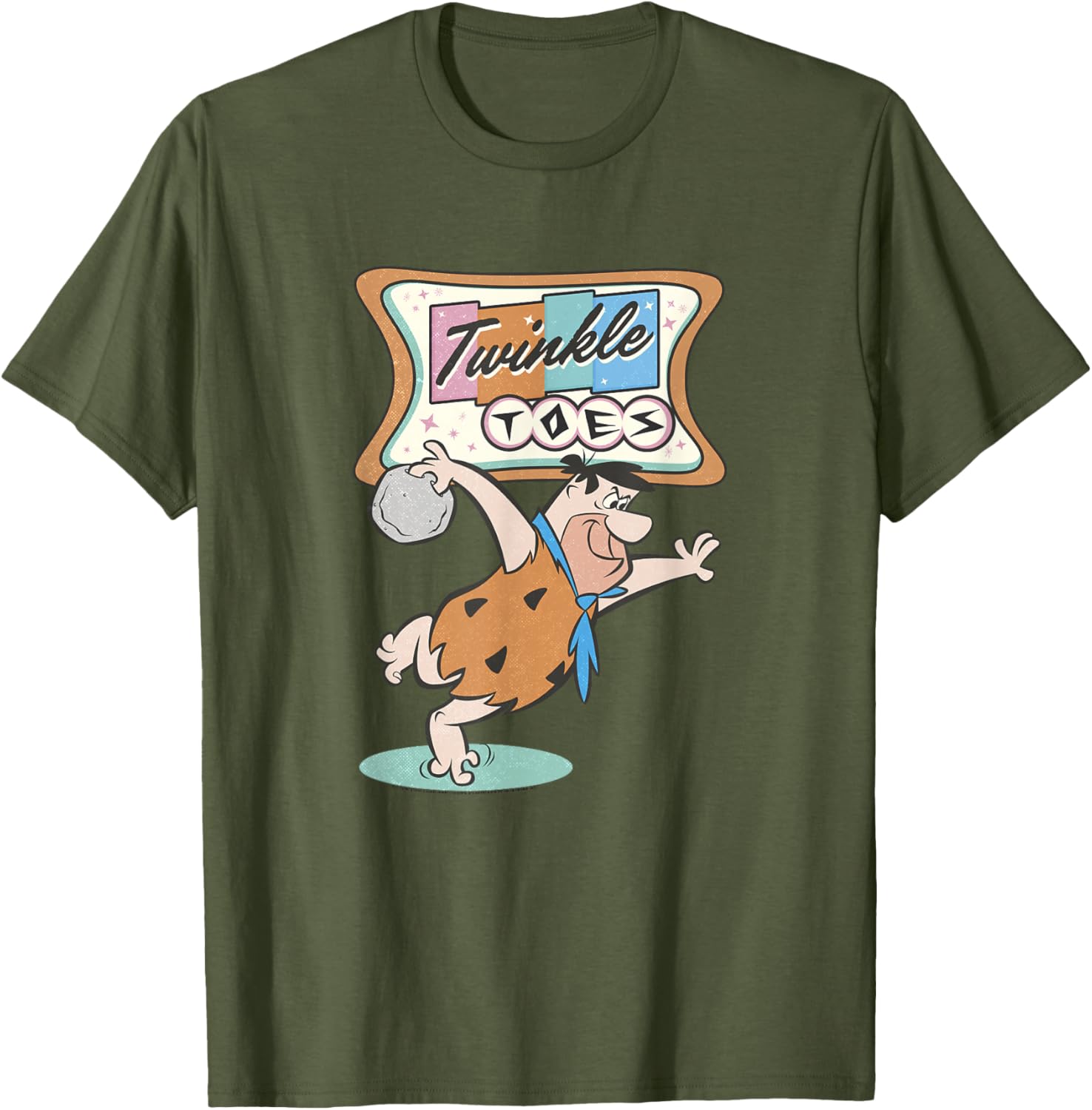 Flintstones Fred Flintstone Twinkle Toes Bowling Alley T-Shirt - 3