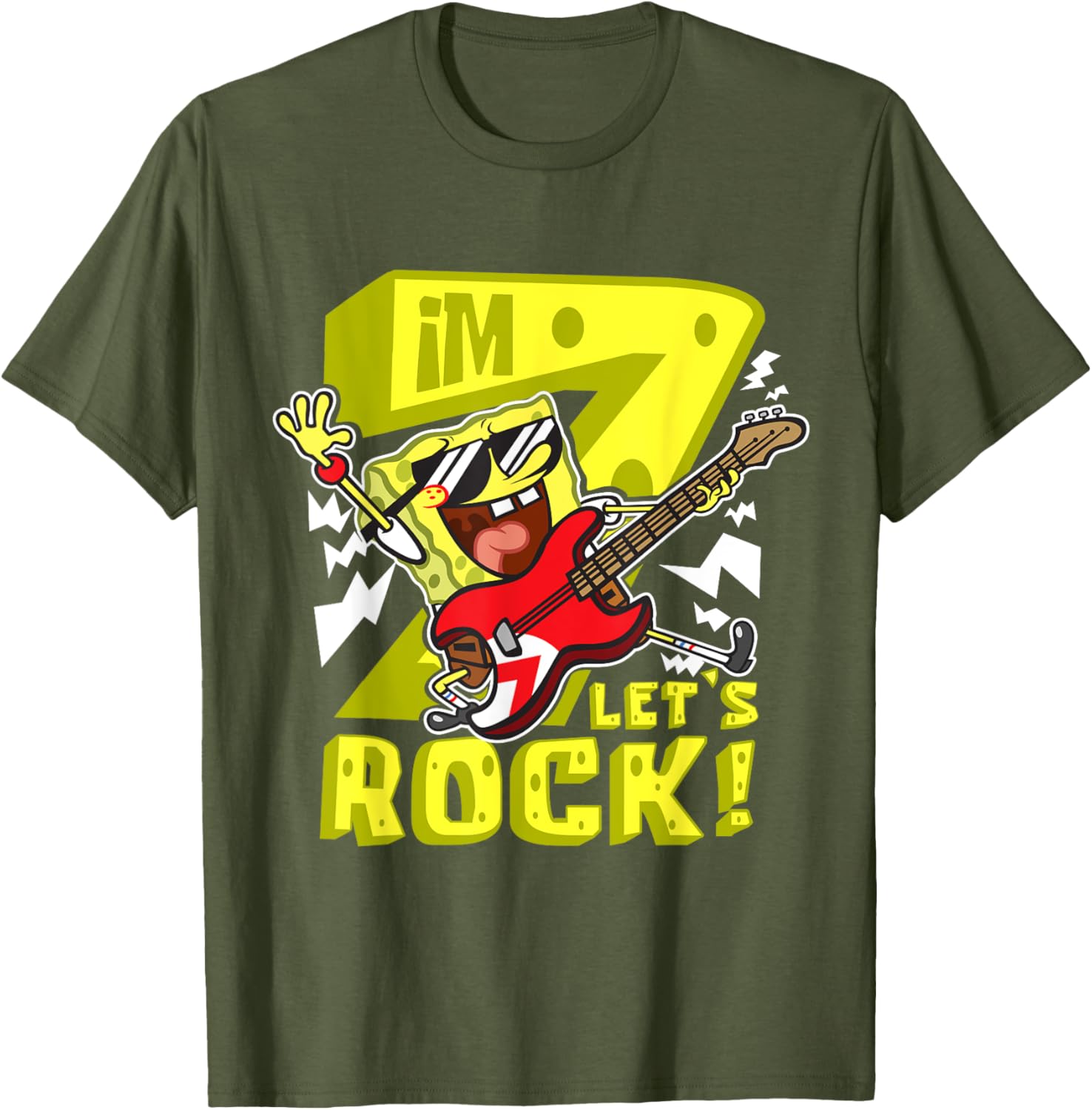 Mademark SpongeBob SquarePants 7th Birthday T-Shirt for Kids Fun Style - 14