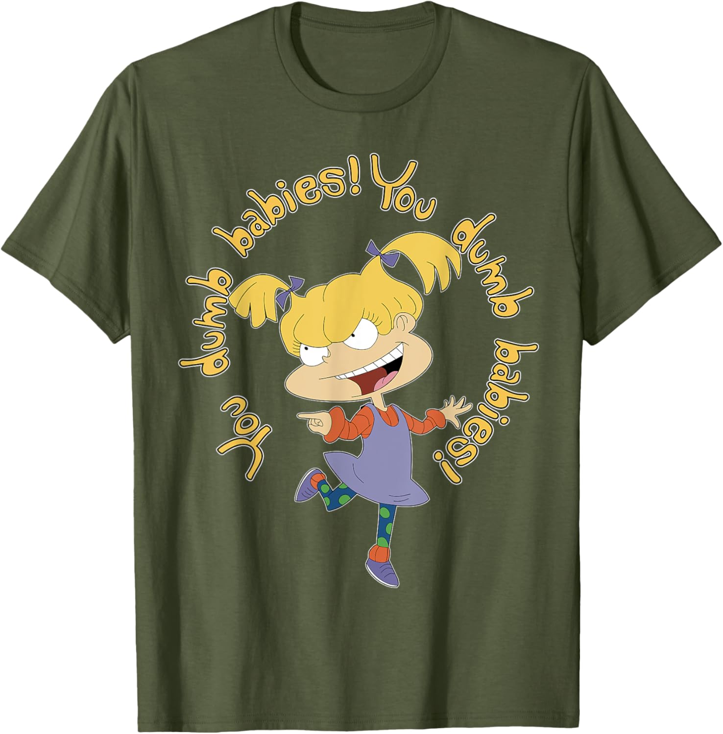 Mademark x Rugrats Angelica Pickles You Dumb Babies T-Shirt for Fans - 8