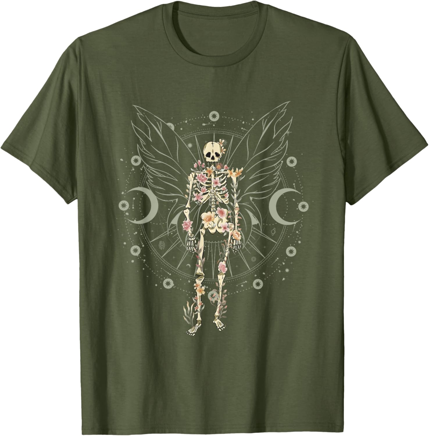 Fairy Grunge Butterfly Skeleton Gothic T-Shirt for Unique Aesthetic Style - 2