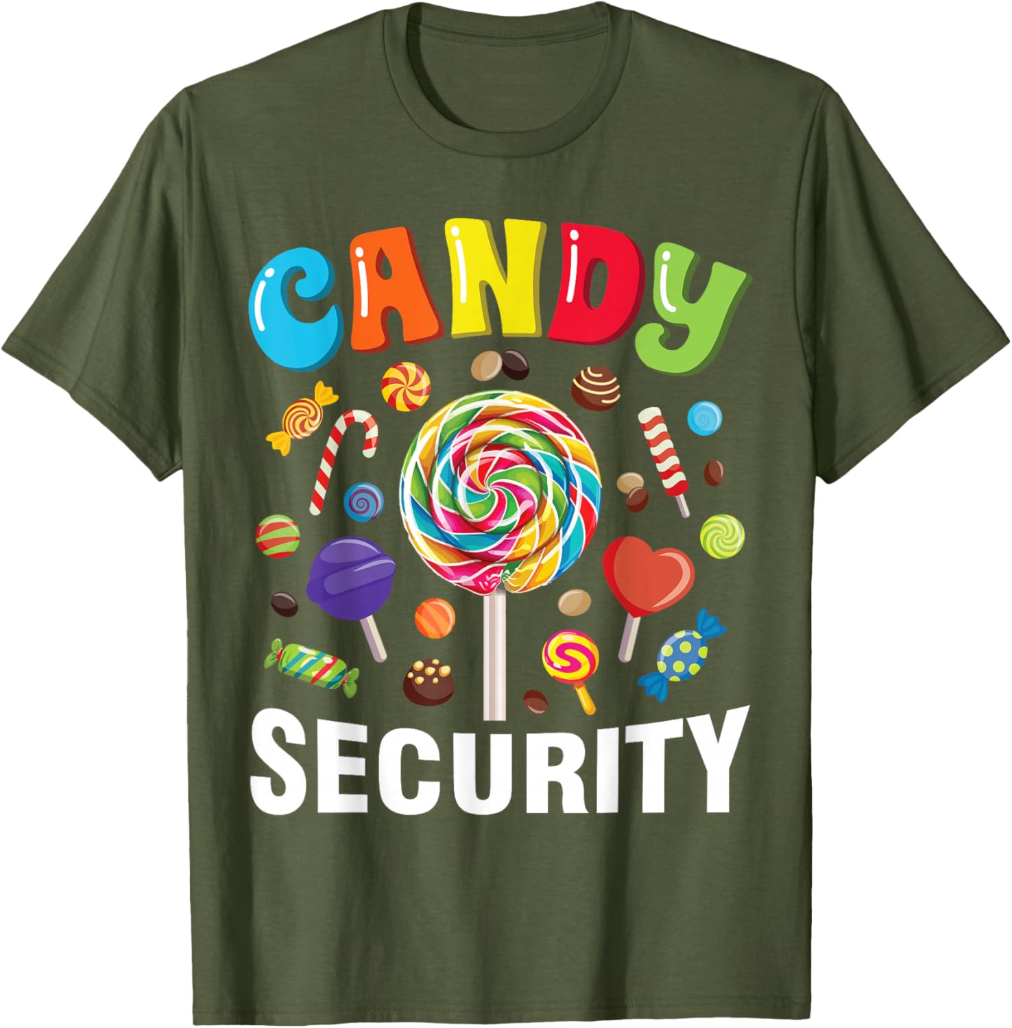 Funny Candy Security Halloween Costume T-Shirt for Spooky Fun - 10