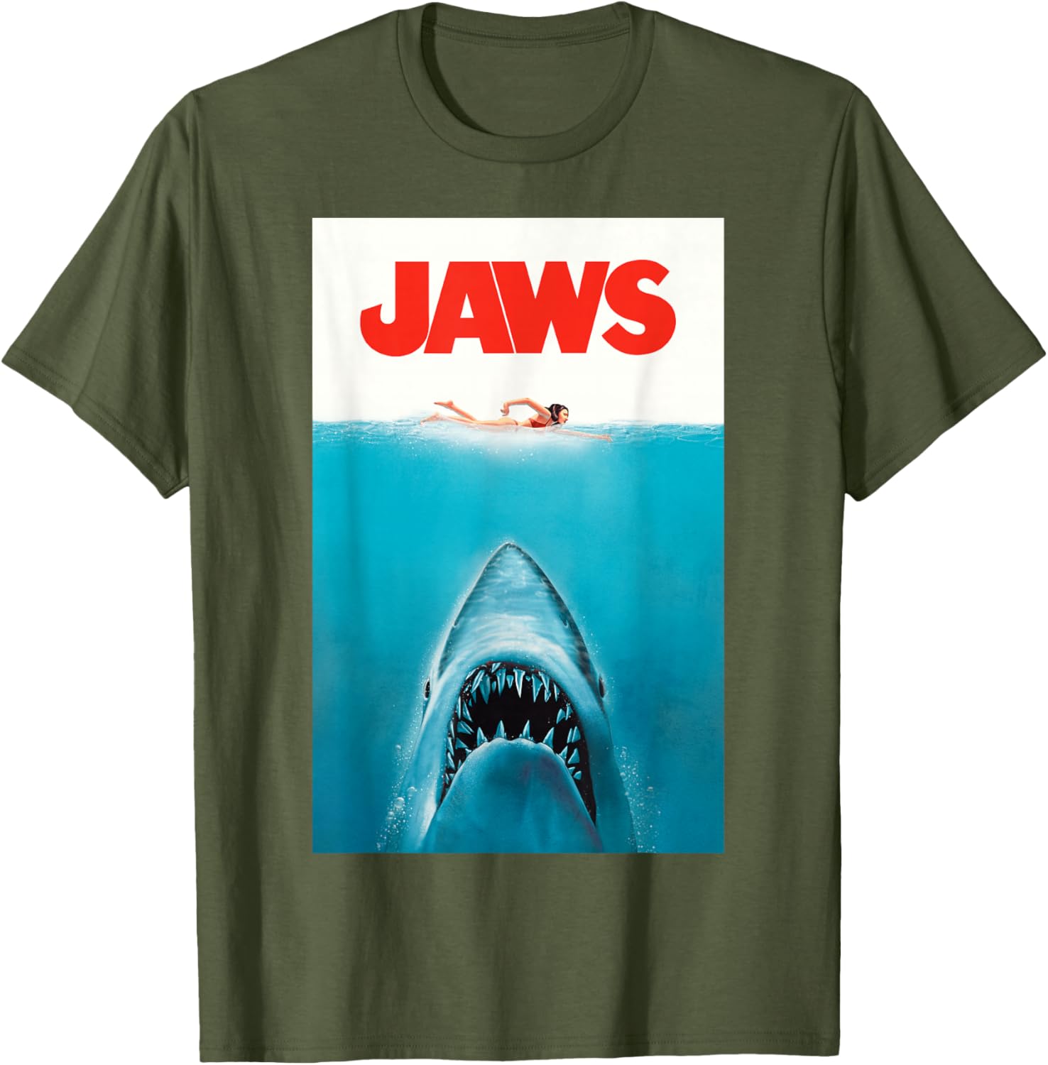 Jaws 50th Anniversary Classic T-Shirt with Front and Back Artwork - 25